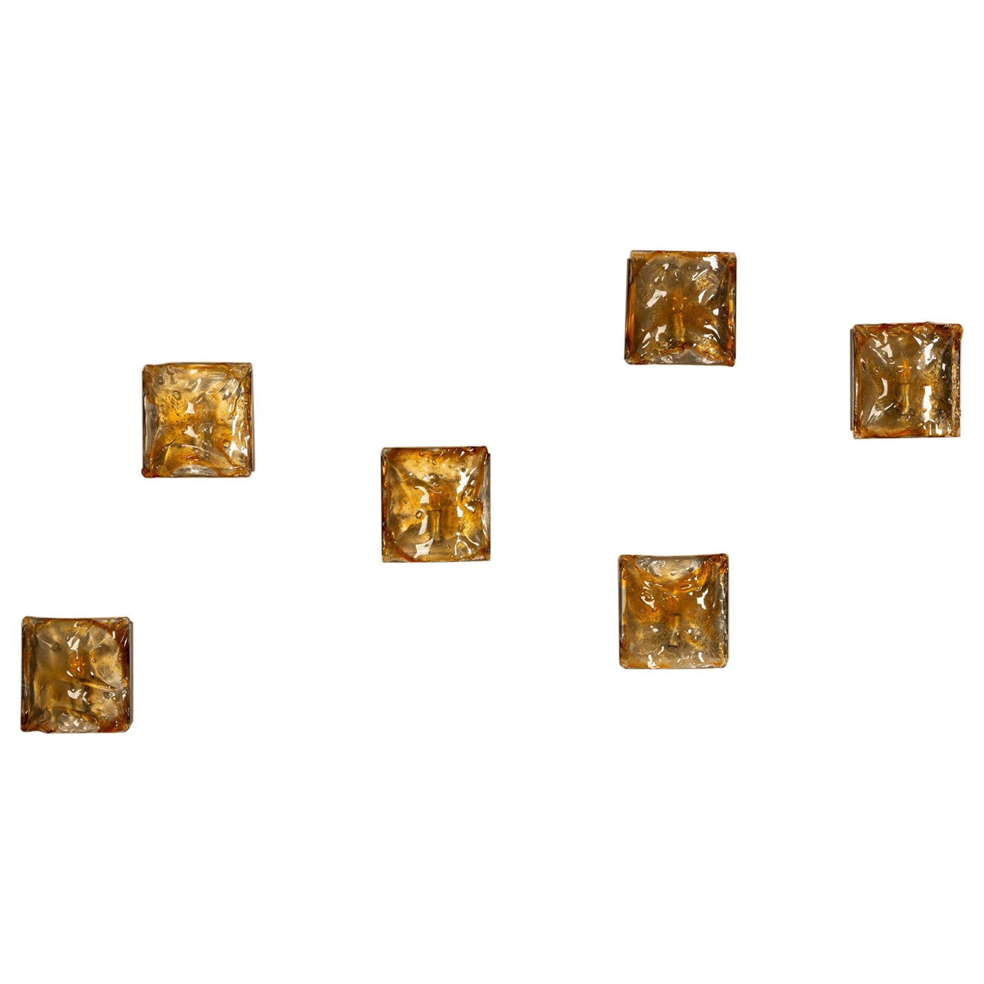 Set of Six Wall Appliques in the Style of Carlo Nason, Italy 1970s For Sale