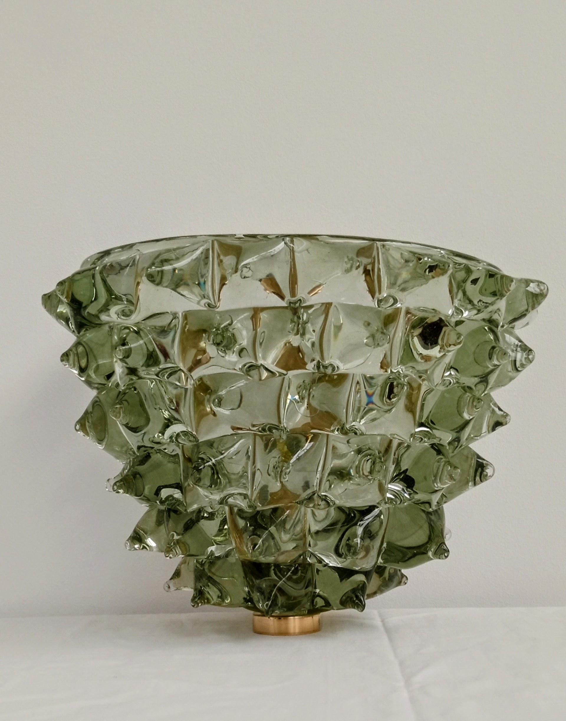 Set of Six Wall Rostrato Glass Sconces Murano For Sale 5