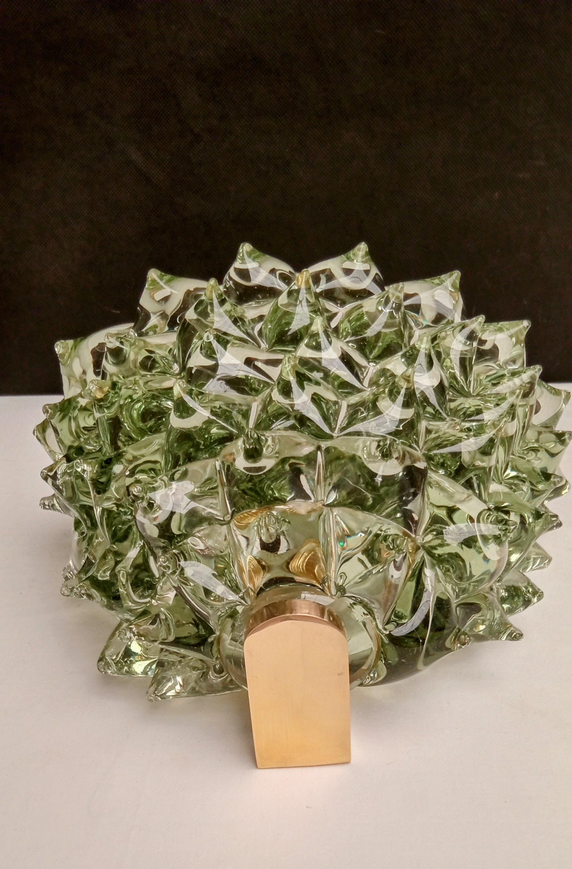 Set of Six Wall Rostrato Glass Sconces Murano For Sale 9