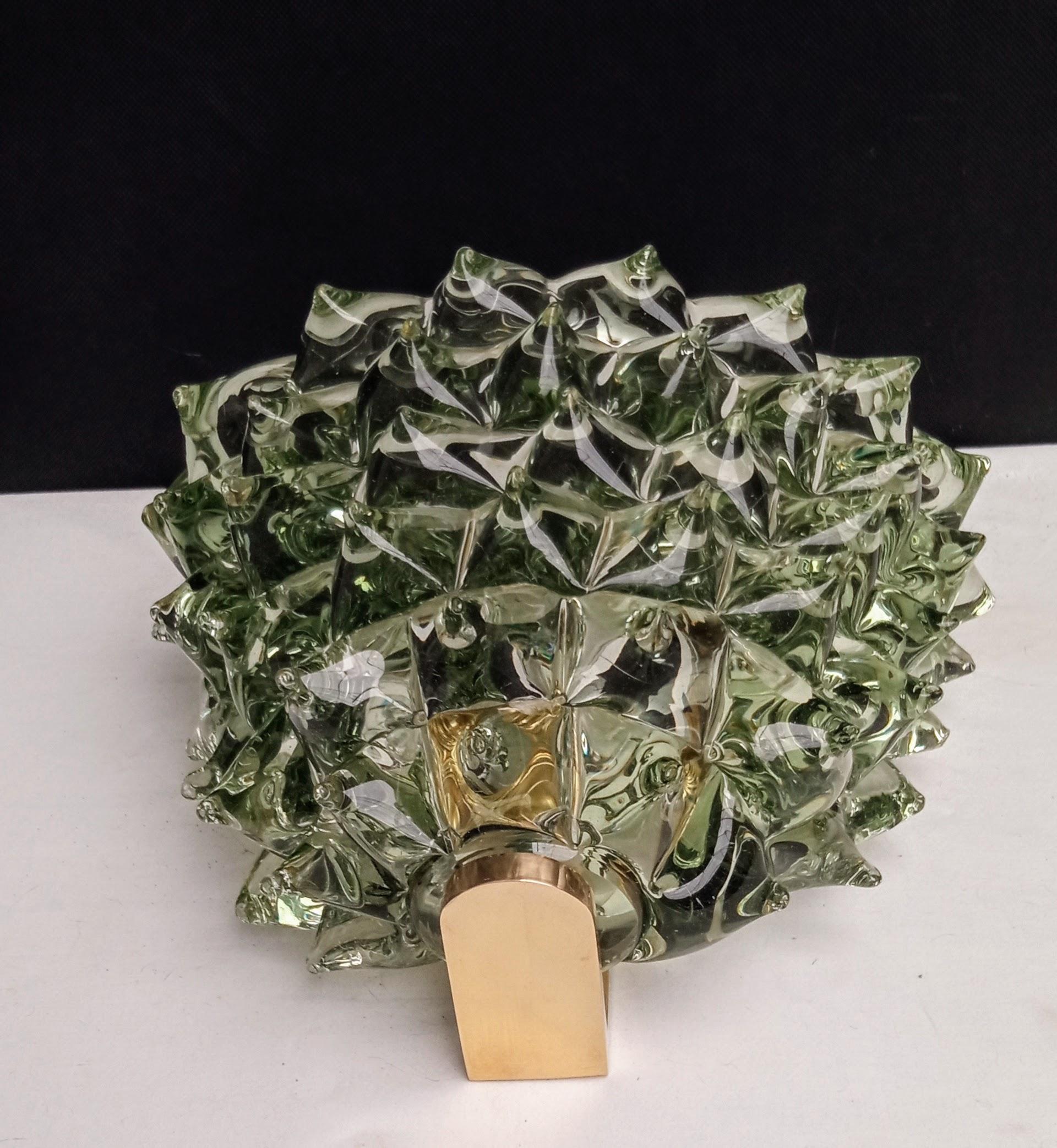 Set of Six Wall Rostrato Glass Sconces Murano In Good Condition For Sale In Budapest, HU