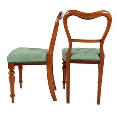 Set of Six 19th Century Victorian Walnut Dining Chairs