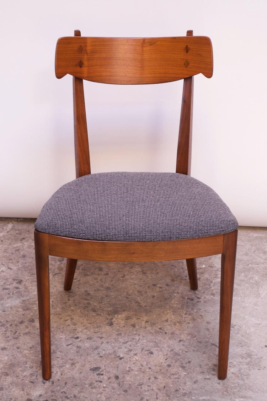 Set of Six Walnut “Declaration” Dining Chairs by Kipp Stewart for Drexel 3