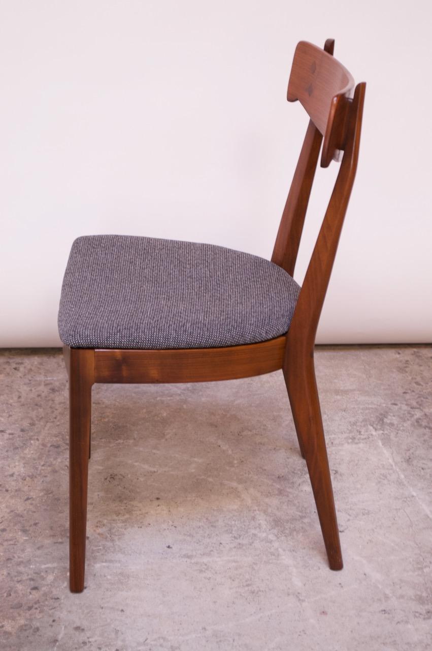 Set of Six Walnut “Declaration” Dining Chairs by Kipp Stewart for Drexel 5