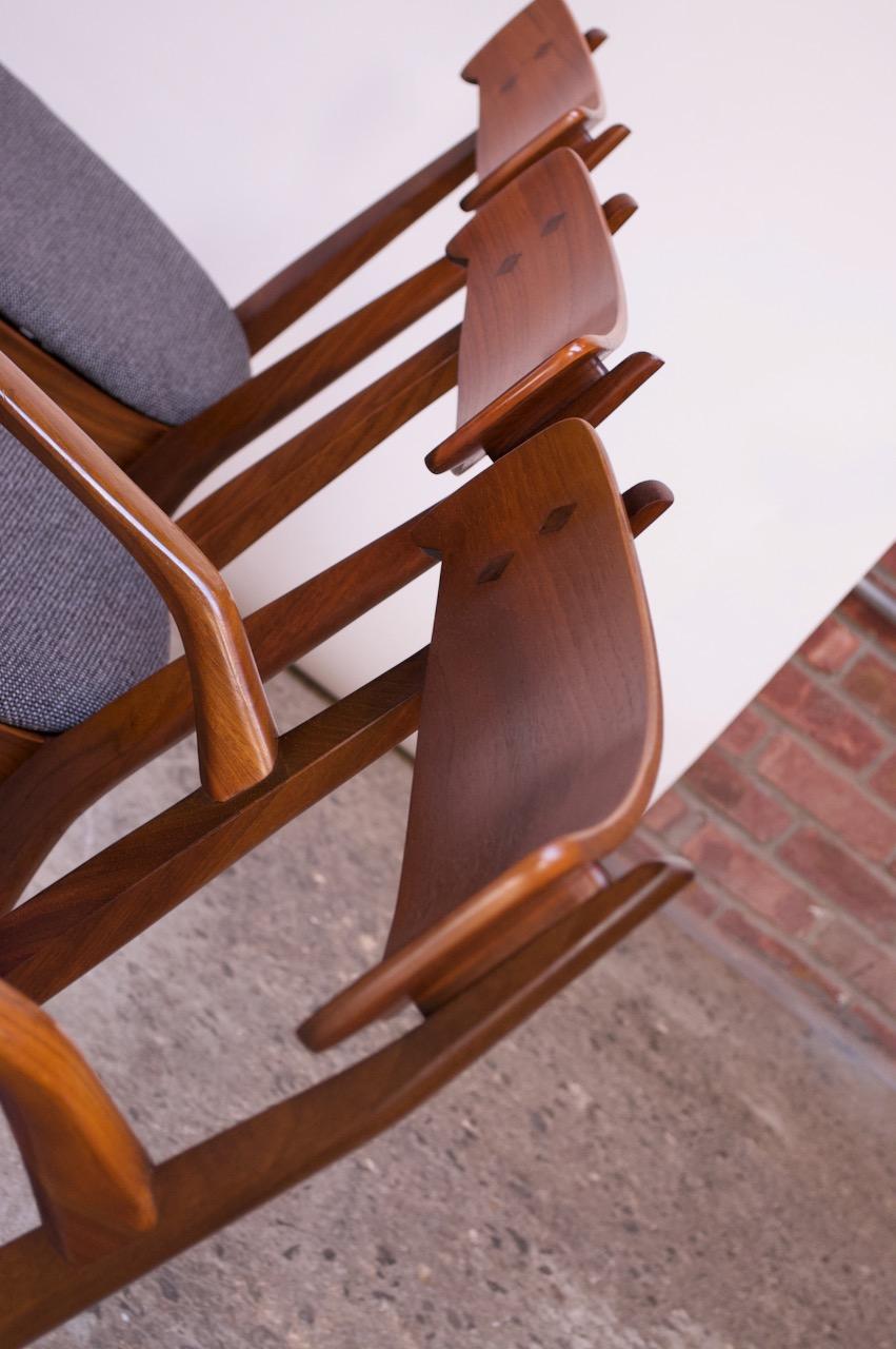 Set of Six Walnut “Declaration” Dining Chairs by Kipp Stewart for Drexel 7