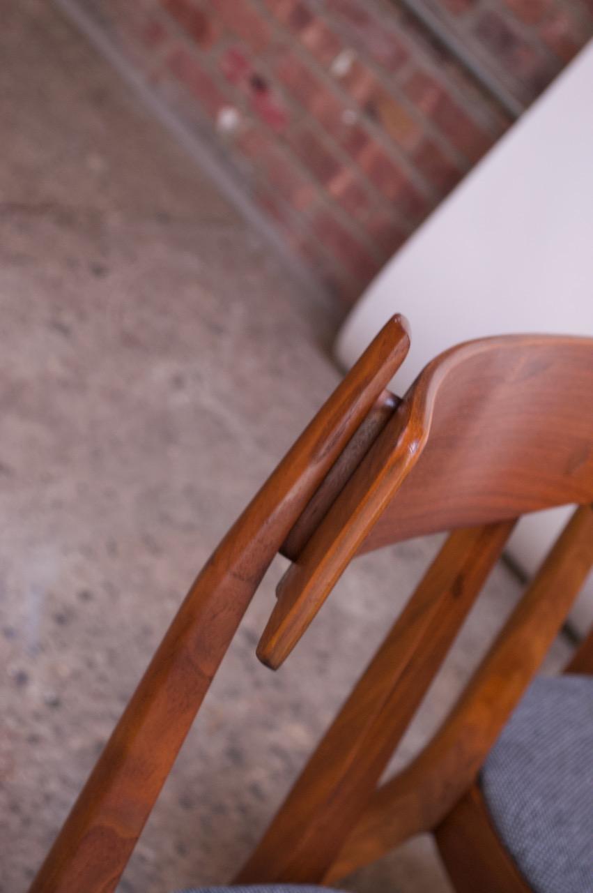 Set of Six Walnut “Declaration” Dining Chairs by Kipp Stewart for Drexel 8
