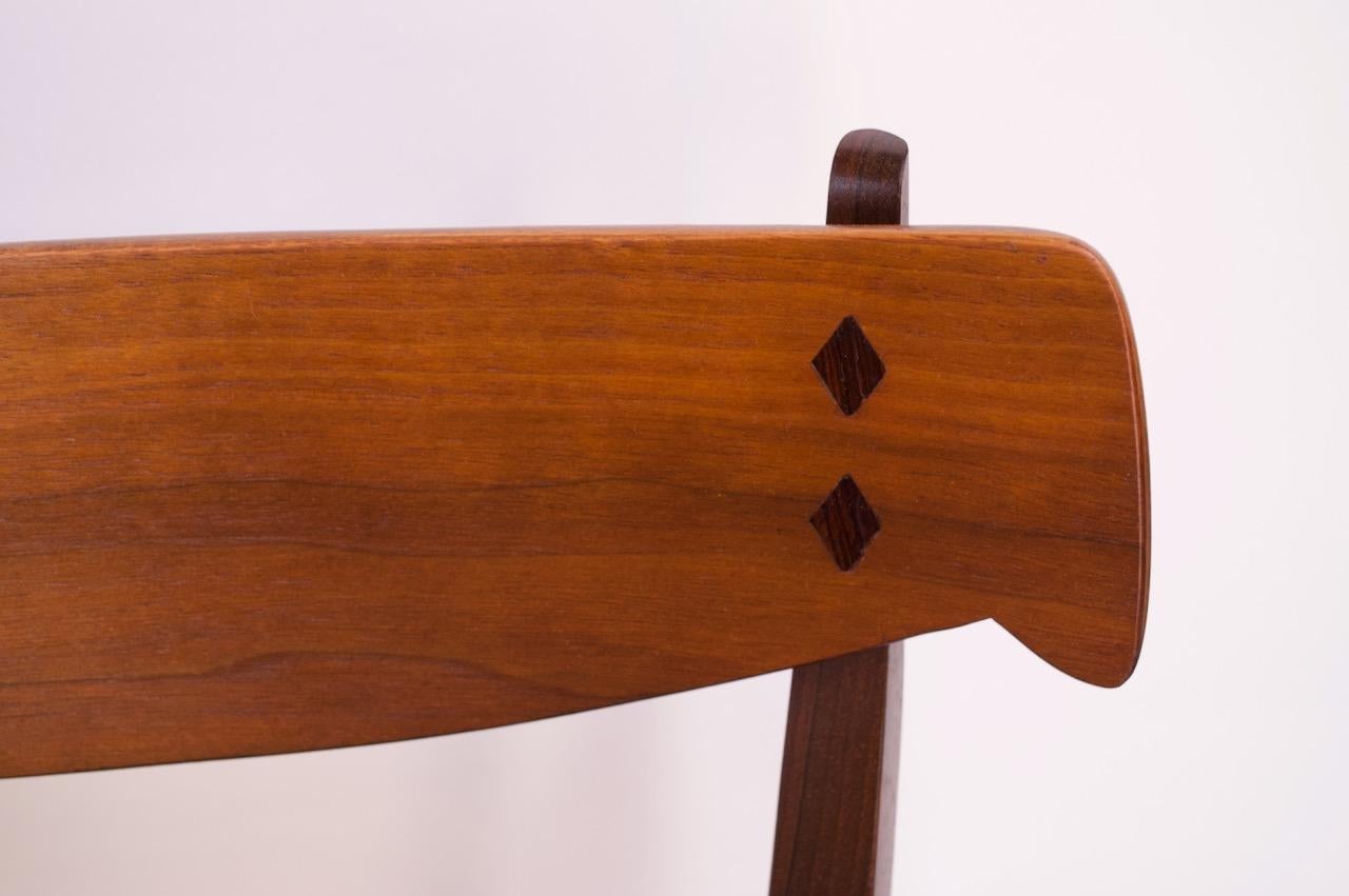 Set of Six Walnut “Declaration” Dining Chairs by Kipp Stewart for Drexel 9