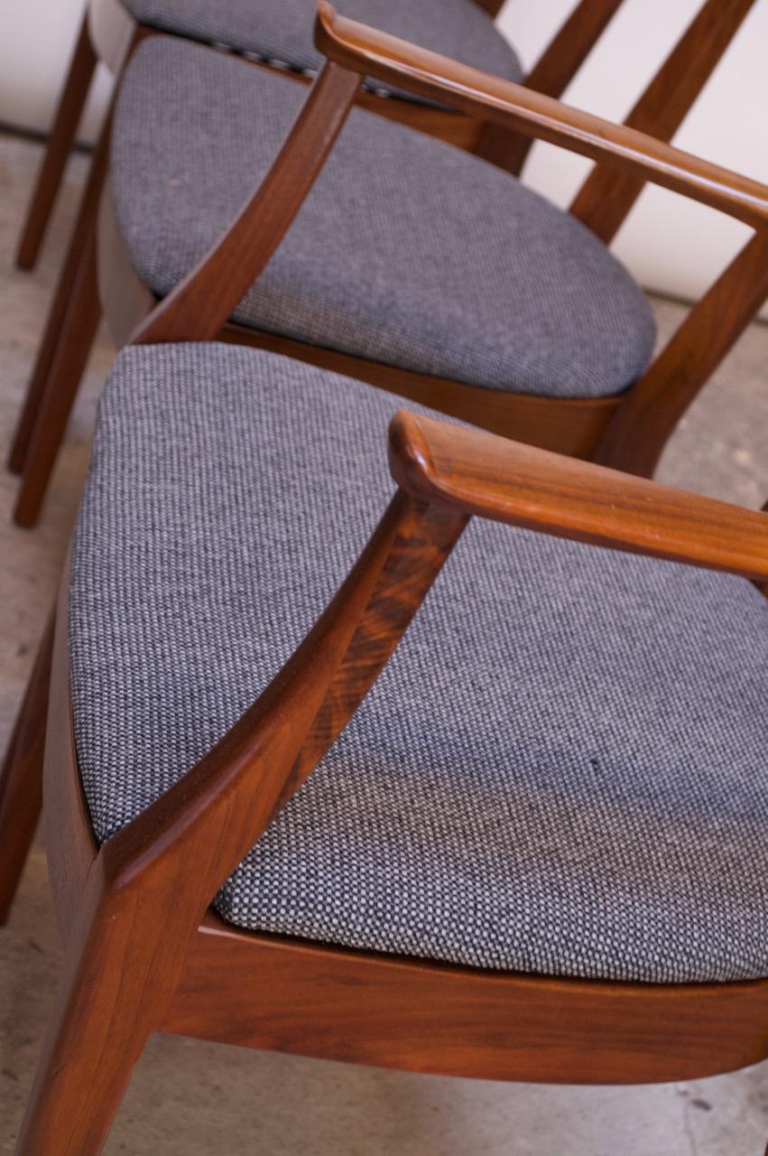 Set of Six Walnut “Declaration” Dining Chairs by Kipp Stewart for Drexel 11