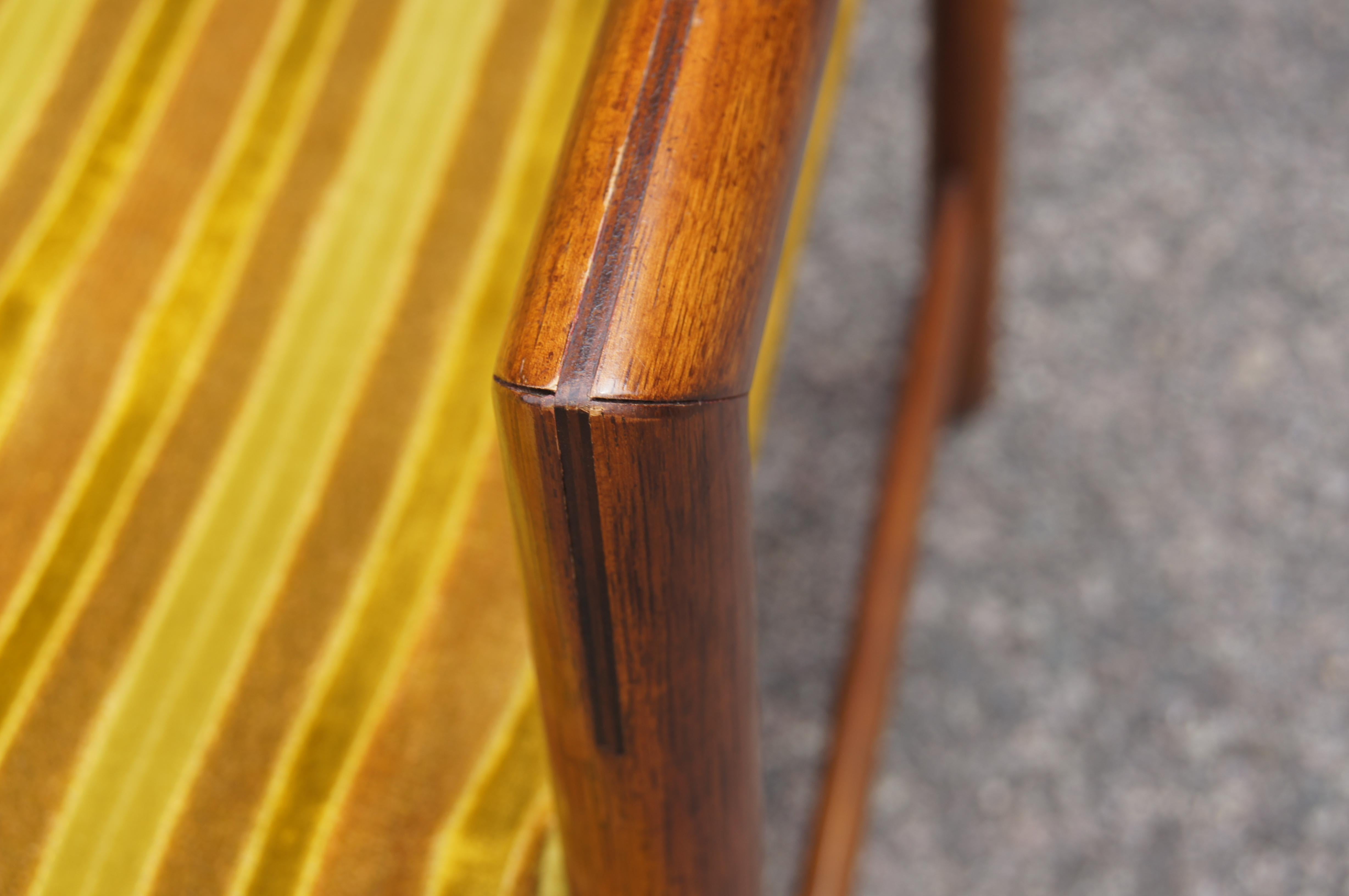 Mid-20th Century Set of Six Walnut Dining Armchairs by Rapids of Boston For Sale