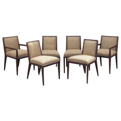 Set of Six Walnut Dining Chairs by T.H. Robsjohn-Gibbings for Widdicomb