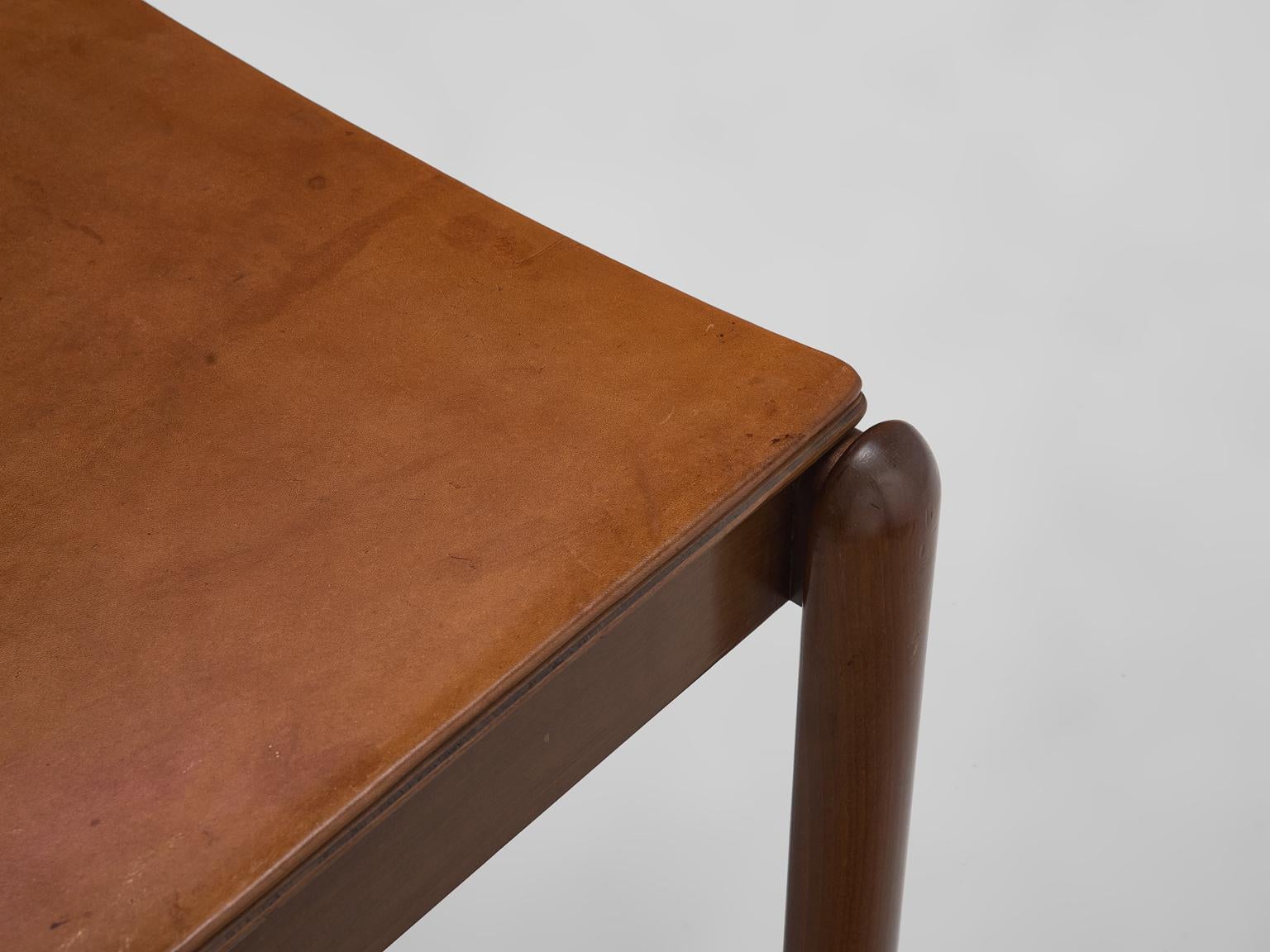 Set of Six Walnut Dining Chairs by Vico Magistretti for Cassina 1