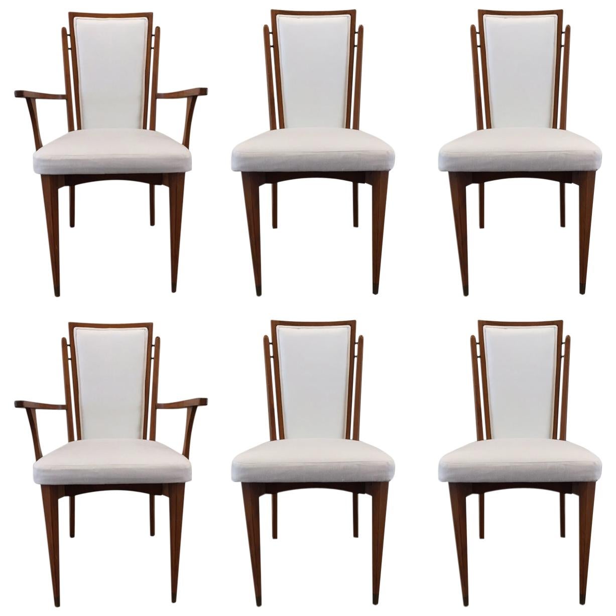 Set of Six Italian Bentwood Dining Chairs at 1stDibs
