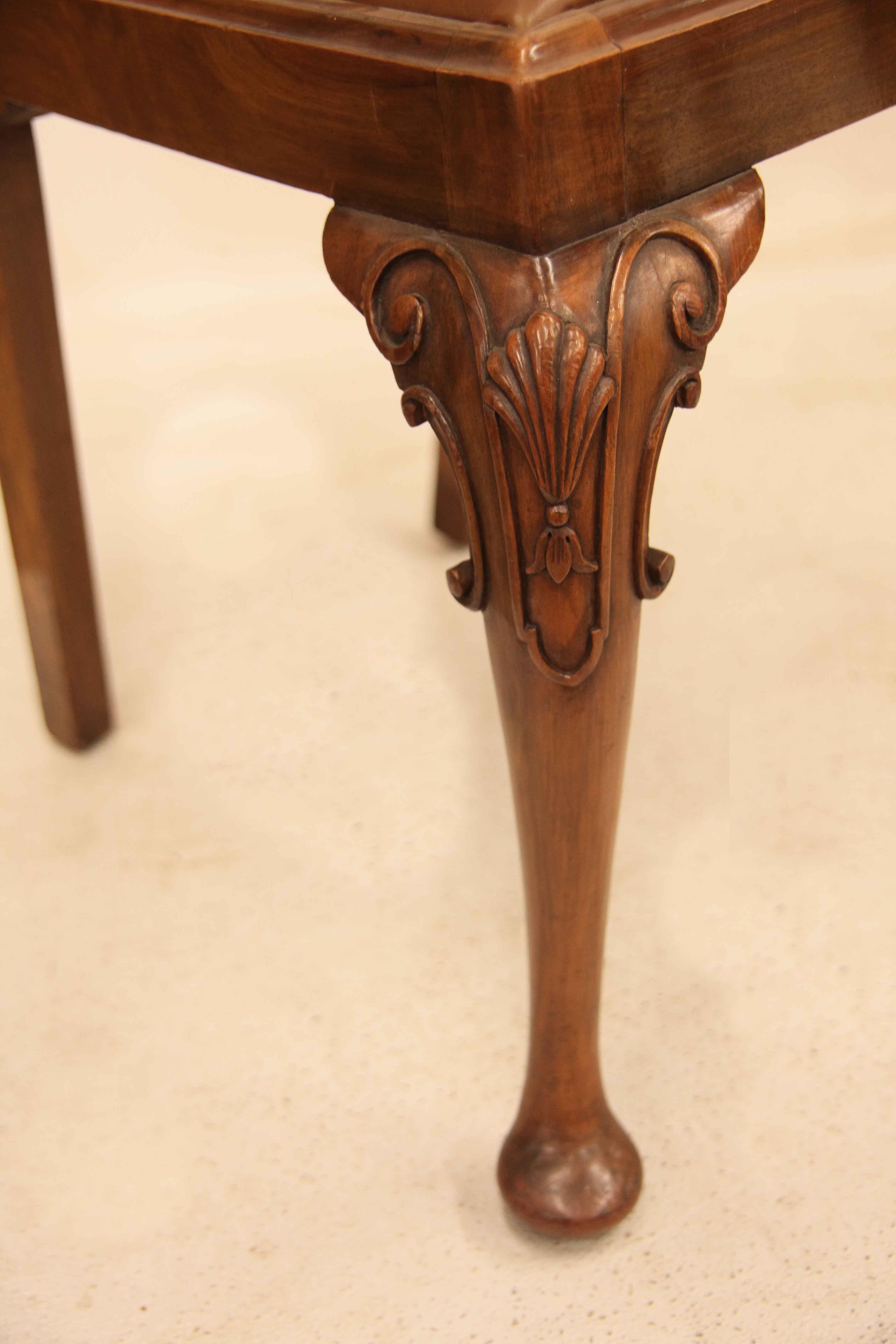 English Set of Six Walnut Queen Anne Chairs