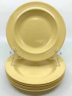 Set von sechs gelben Wedgwood-Tellern