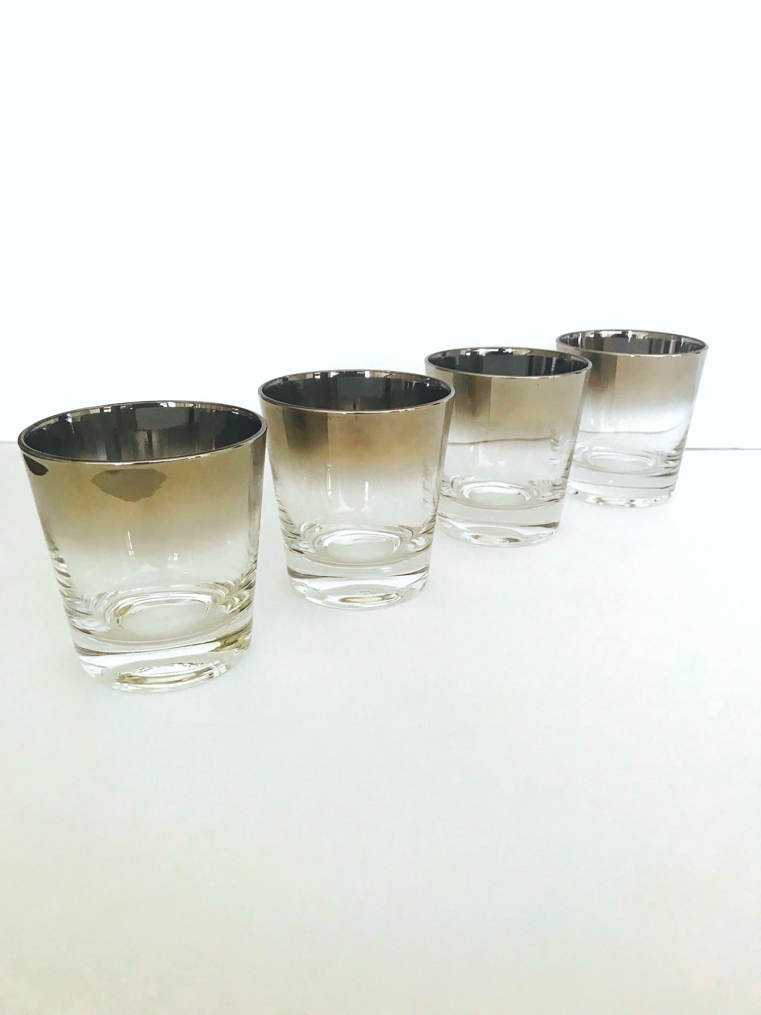 Blown Glass Set of Six Whiskey Barware Glasses by Dorothy Thorpe, circa 1960s