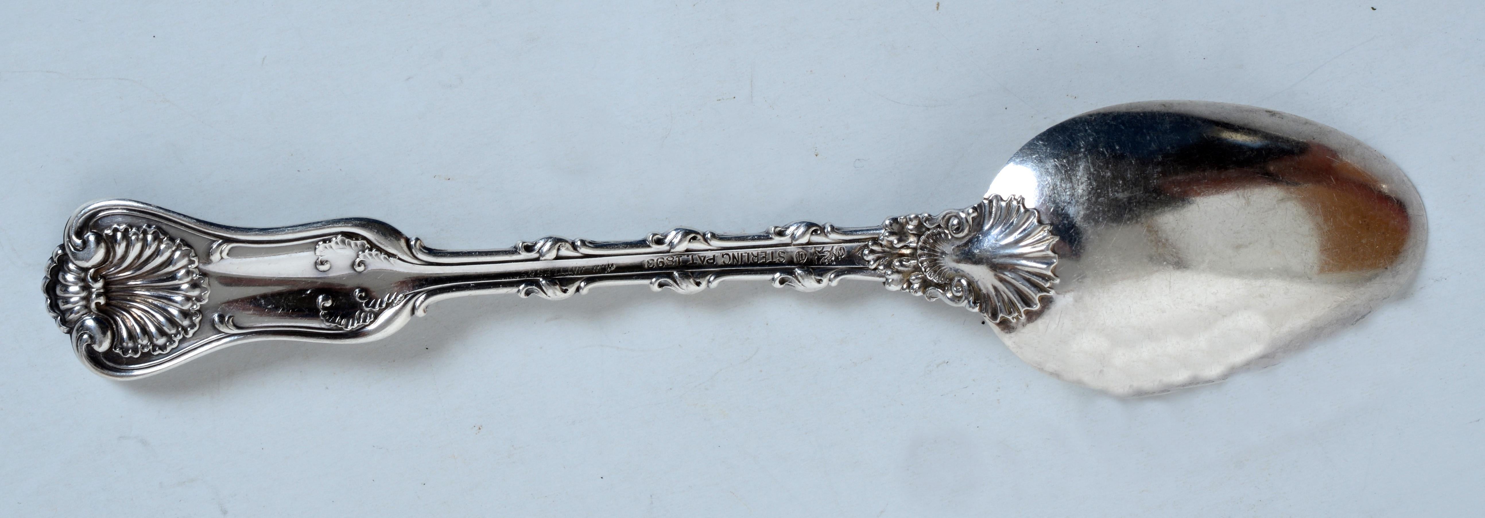 American Set of Six Whiting Imperial Queen 1893 Sterling Silver Teaspoons For Sale