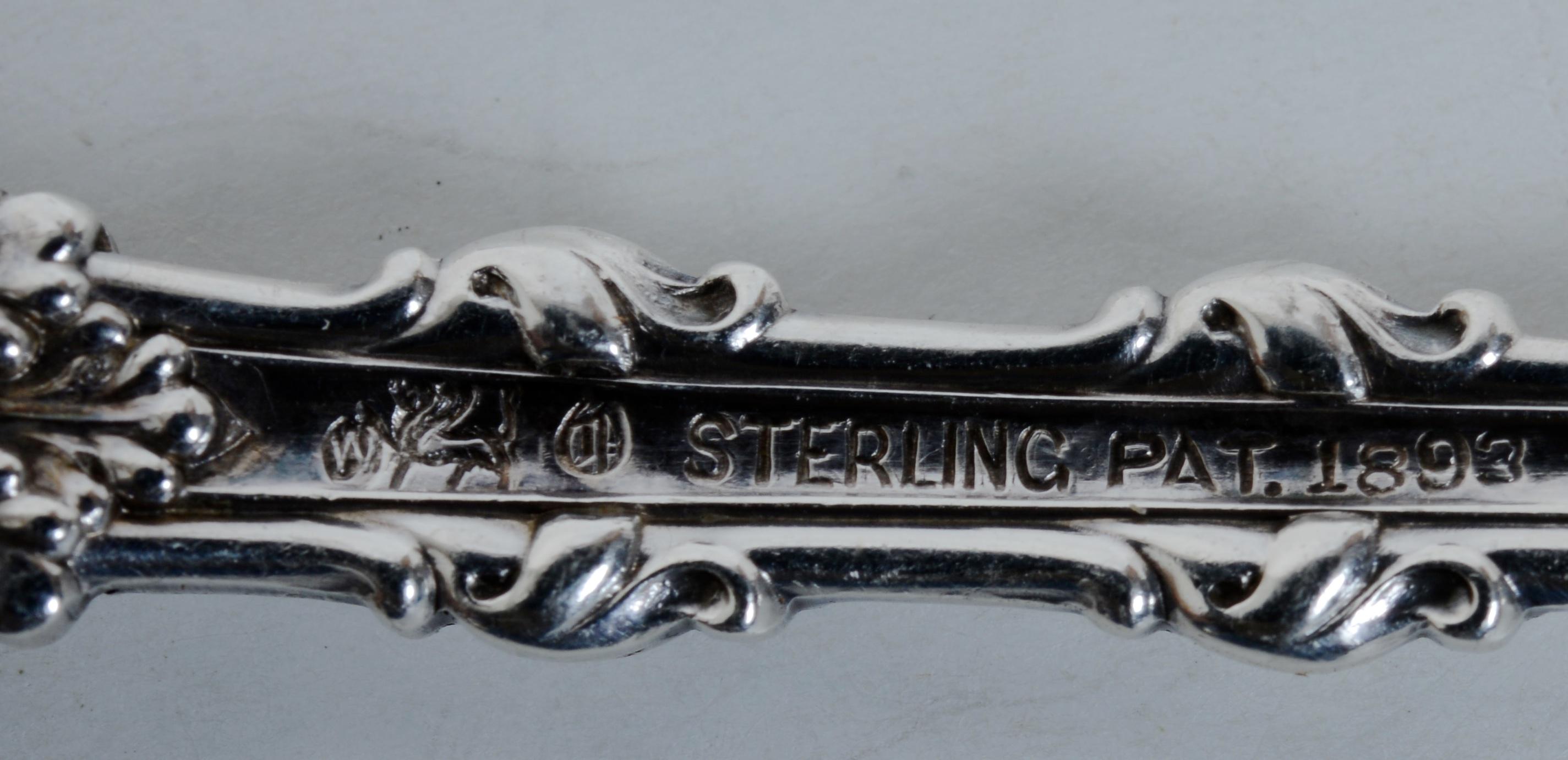 Set of Six Whiting Imperial Queen 1893 Sterling Silver Teaspoons In Excellent Condition For Sale In valatie, NY