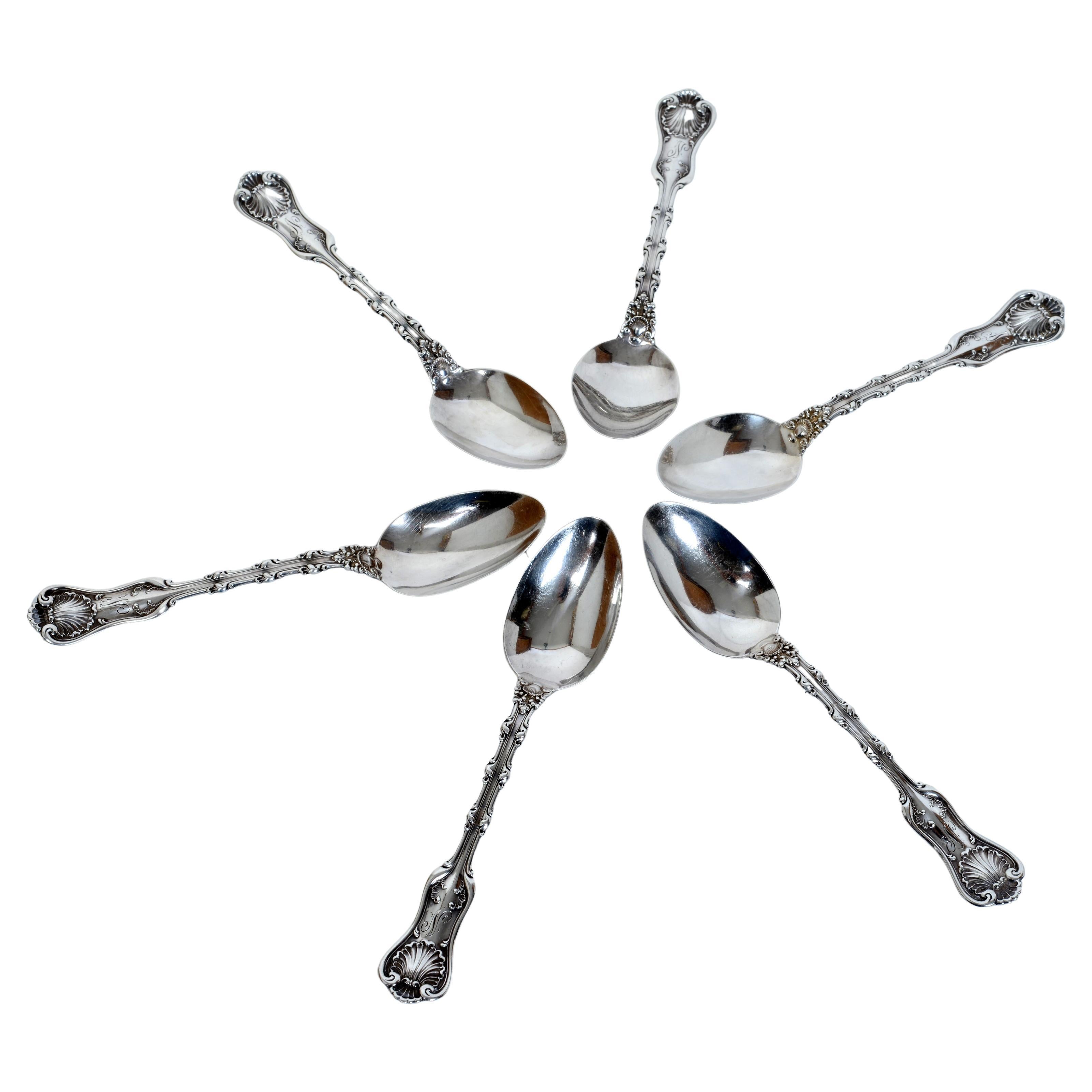 Set of Six Whiting Imperial Queen 1893 Sterling Silver Teaspoons For Sale