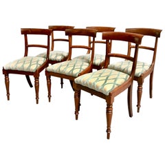 Set of Six William IV Rosewood Side Chairs