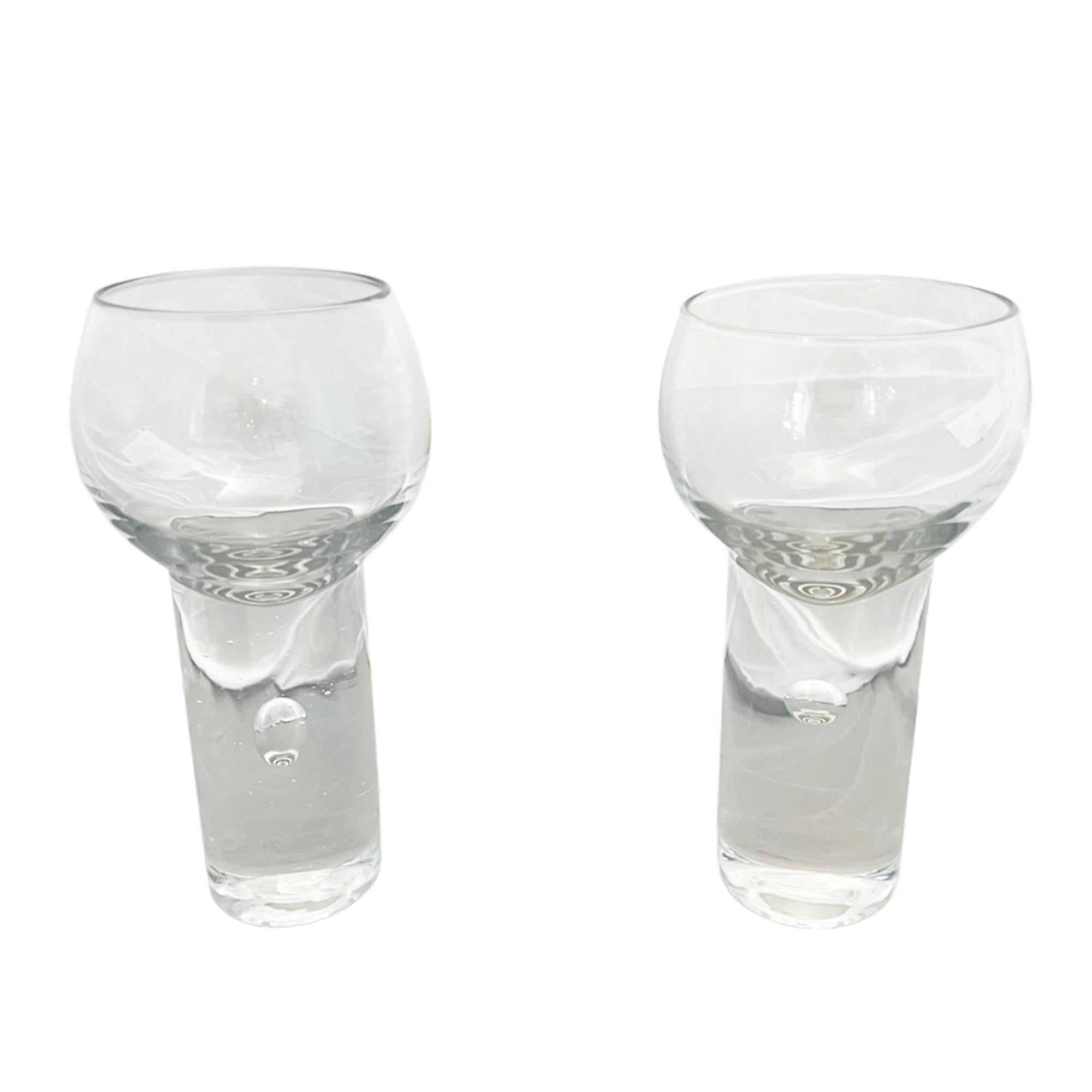Mid-Century Modern Set of Six Wine Glasses, Italian 1960s For Sale