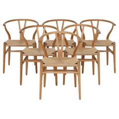 Set of Six Wishbone Chairs by Hans J. Wegner