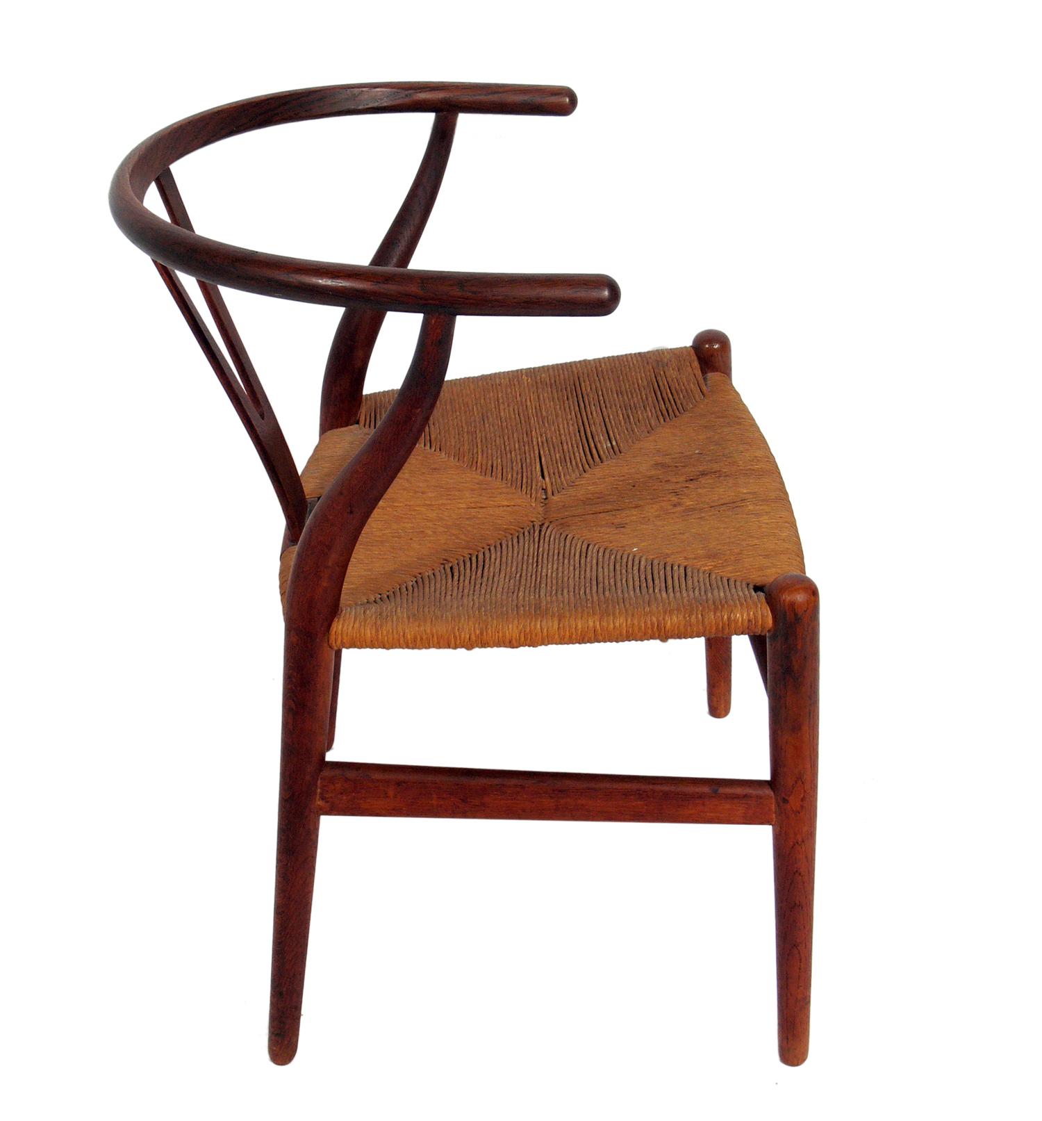 Danish Set of Six Wishbone Dining Chairs Attributed to Hans Wegner