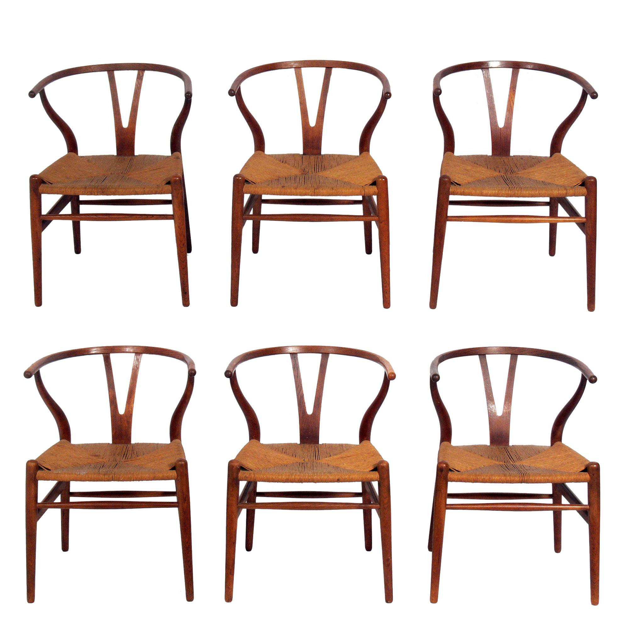 Set of Six Wishbone Dining Chairs Attributed to Hans Wegner at 1stDibs — free download