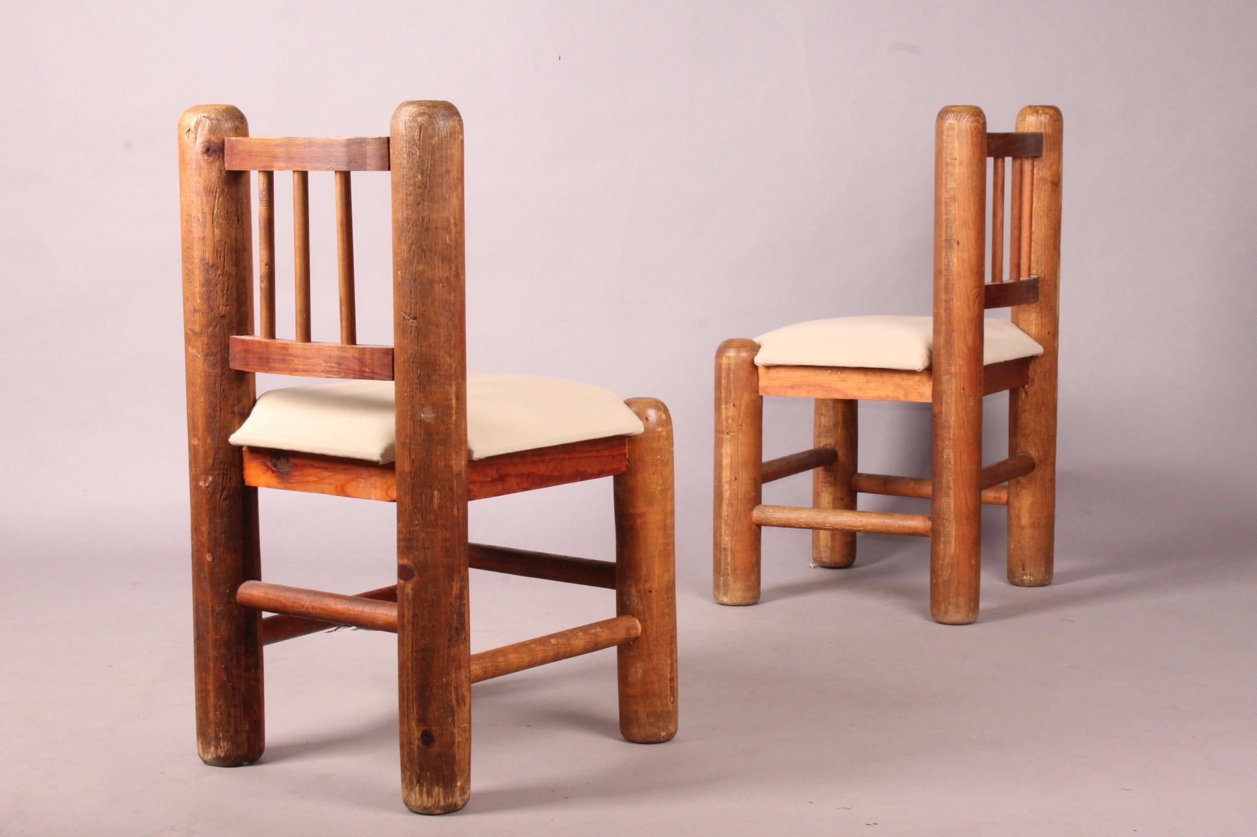 Set of Six Wood Chairs 1