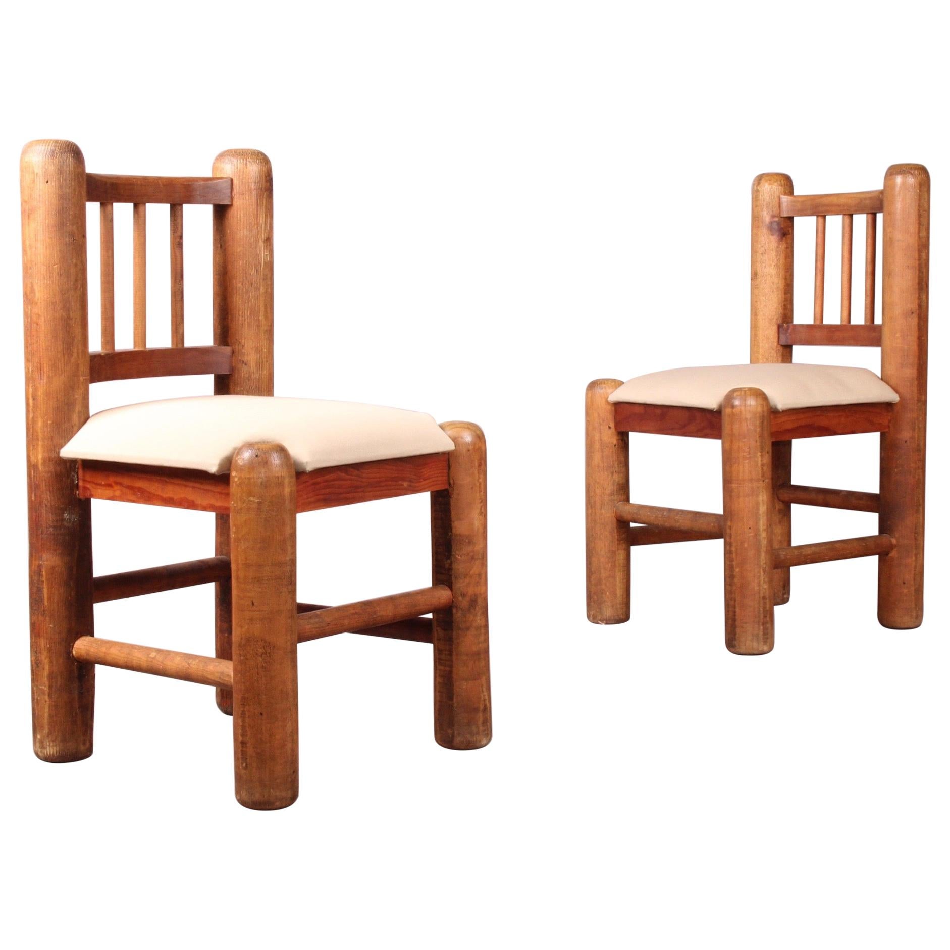 Set of Six Wood Chairs
