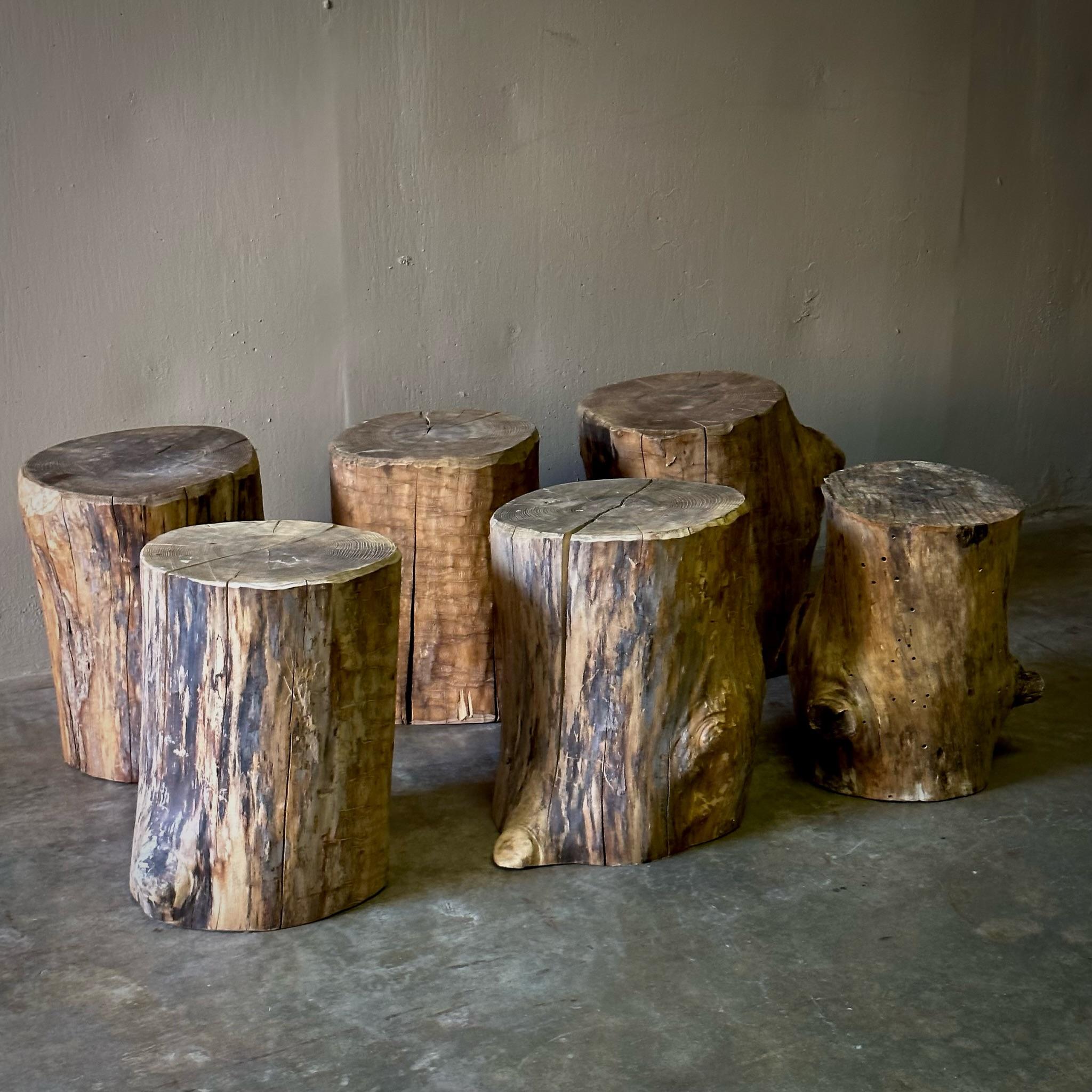 tree stump stool set