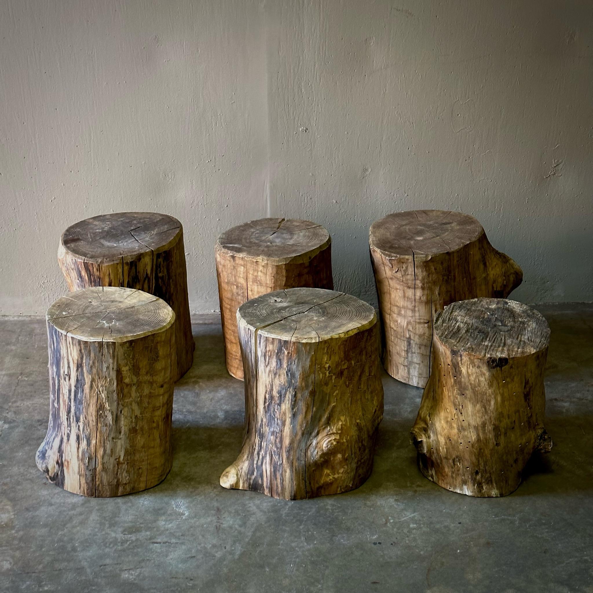 tree stump seats