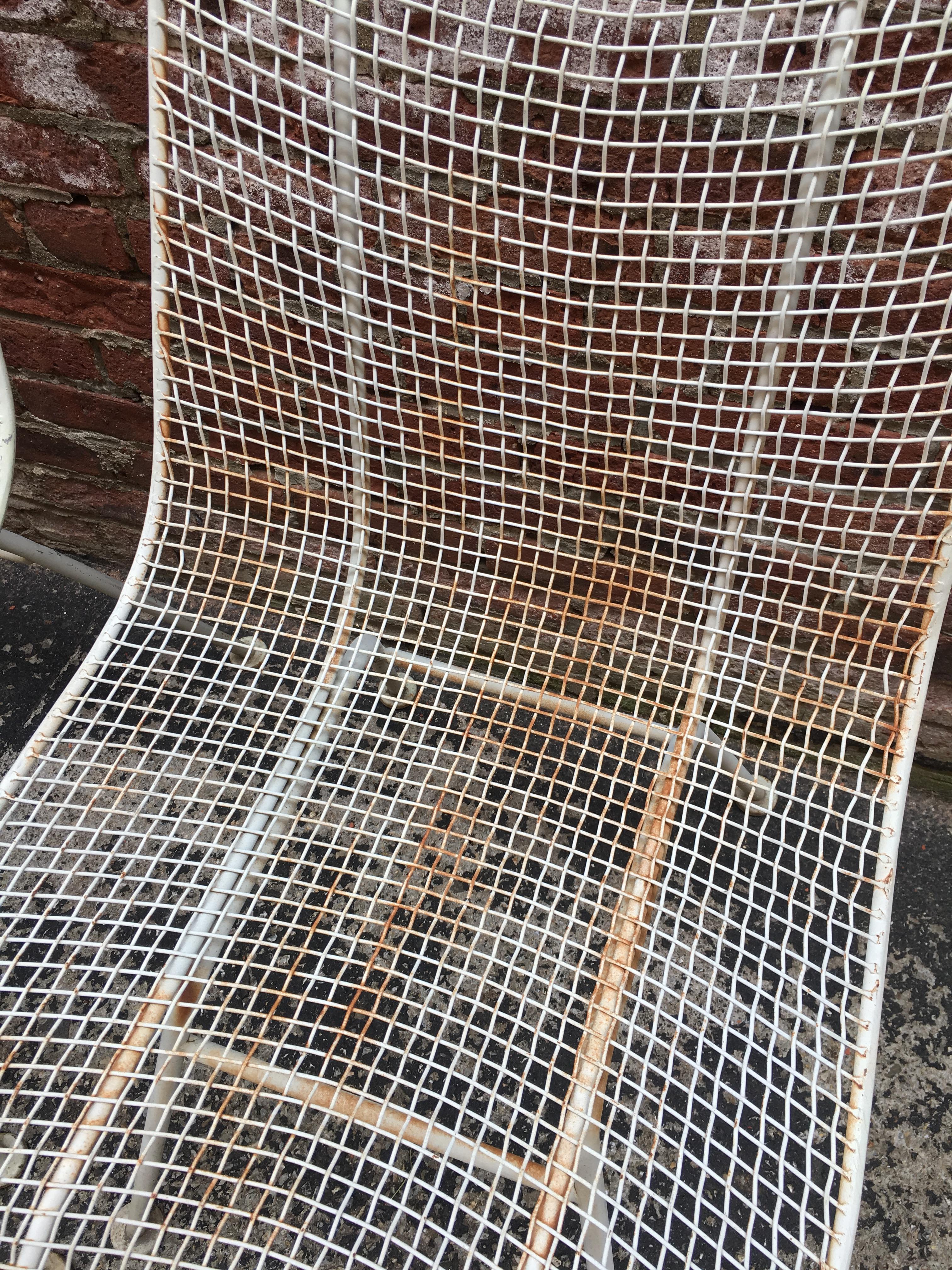 Set of Six Woodard Sculptura Wire Mesh Side Chair 5