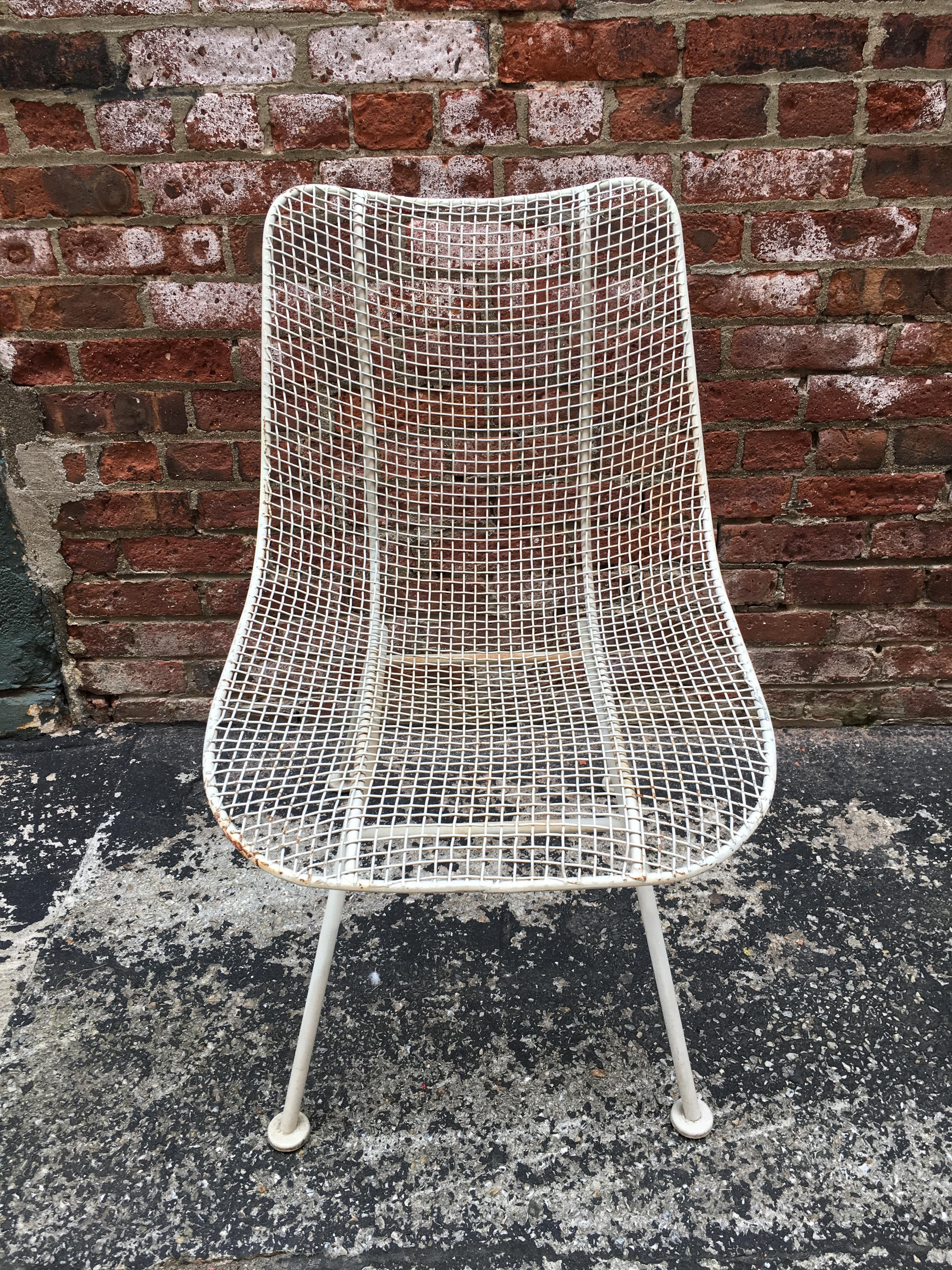 Set of Six Woodard Sculptura Wire Mesh Side Chair In Good Condition In Garnerville, NY