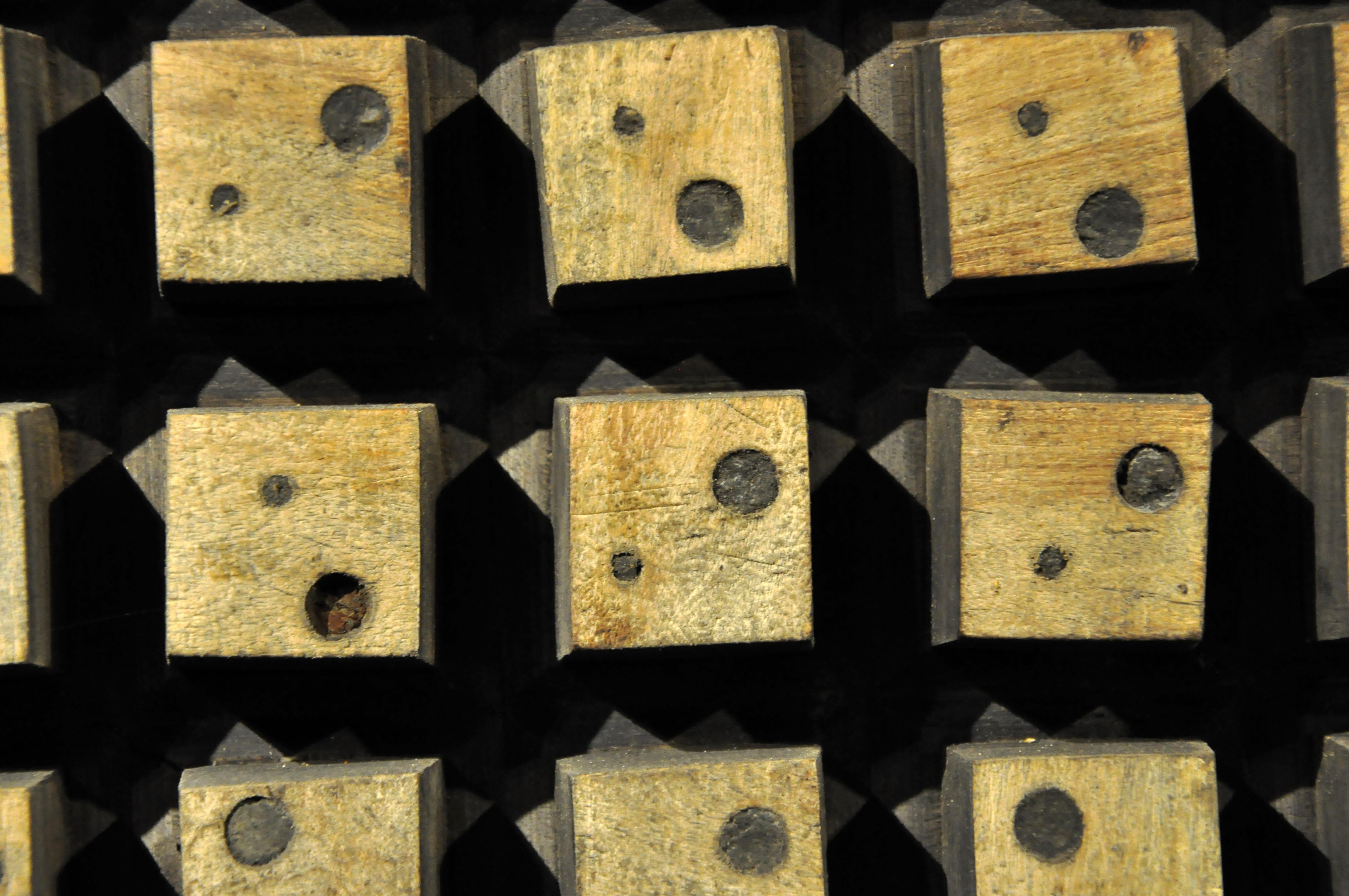 Set of Six Wooden Cement Molds 2