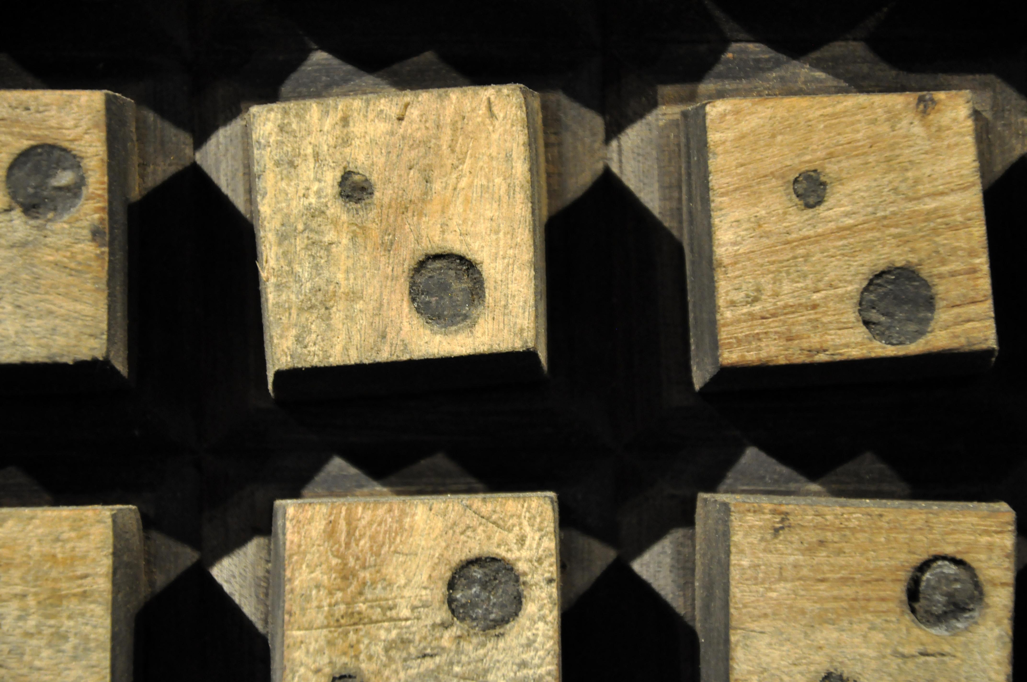 Set of Six Wooden Cement Molds 4
