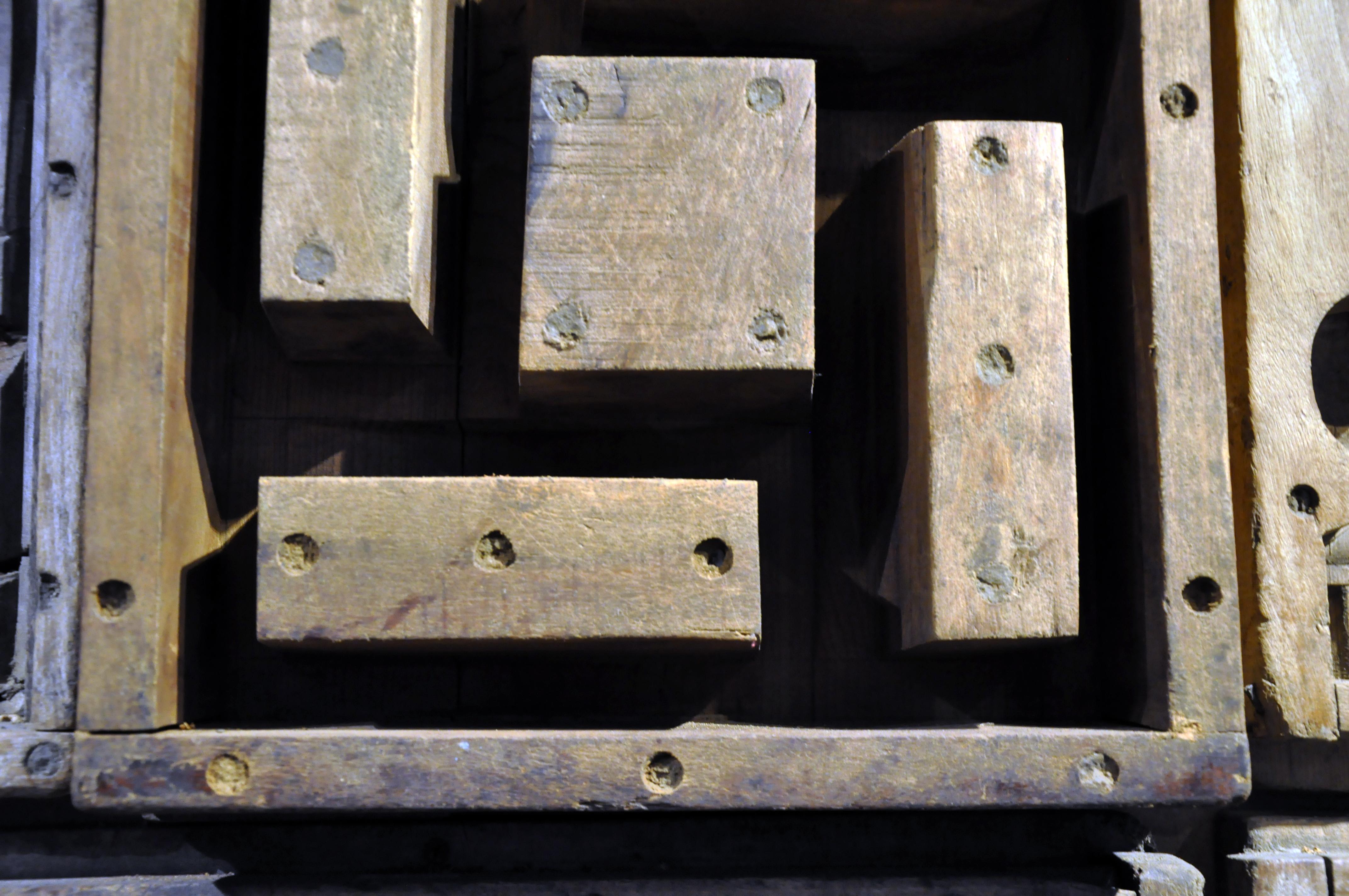 Set of Six Wooden Cement Molds 5