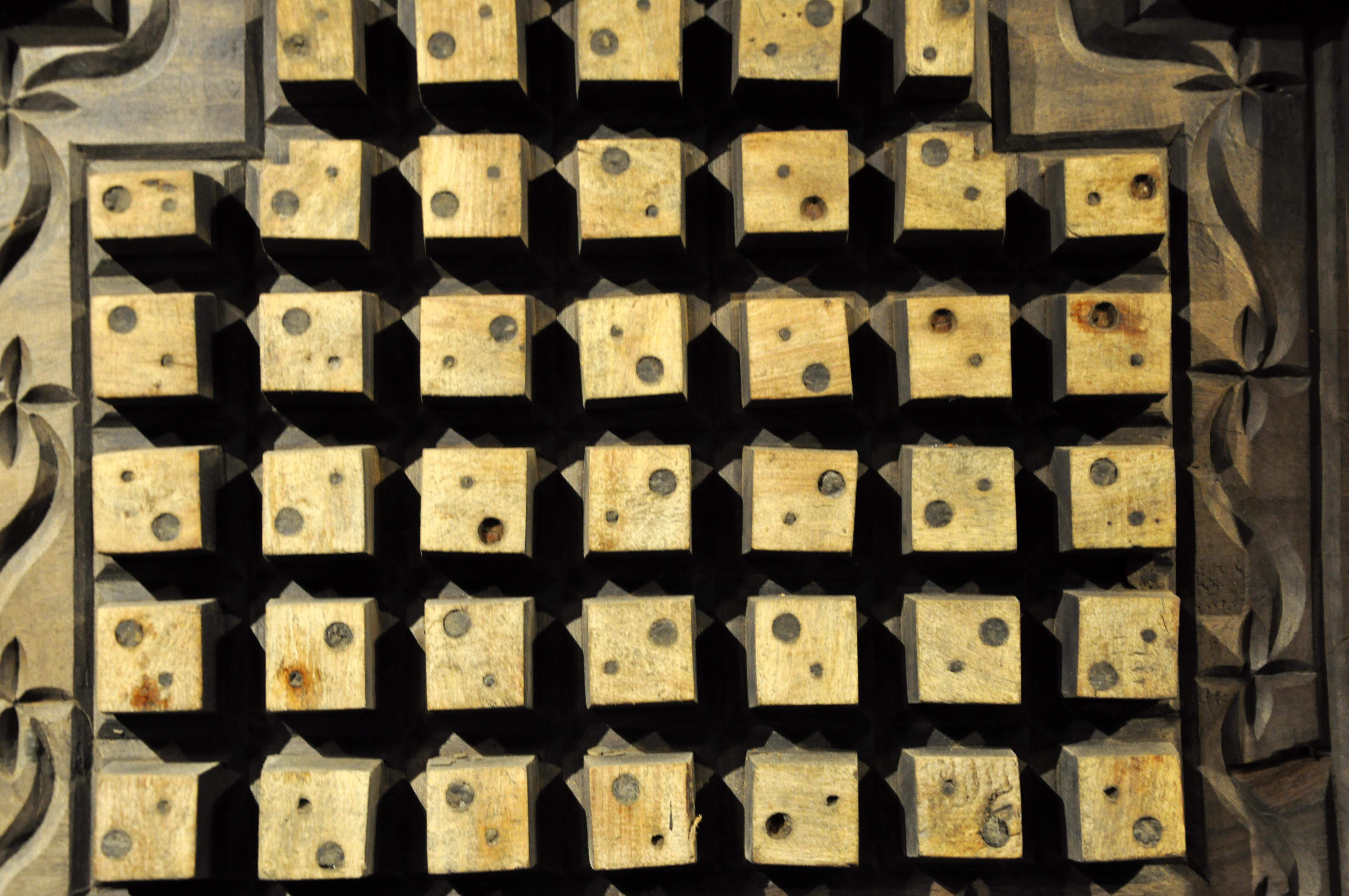 Set of Six Wooden Cement Molds 11