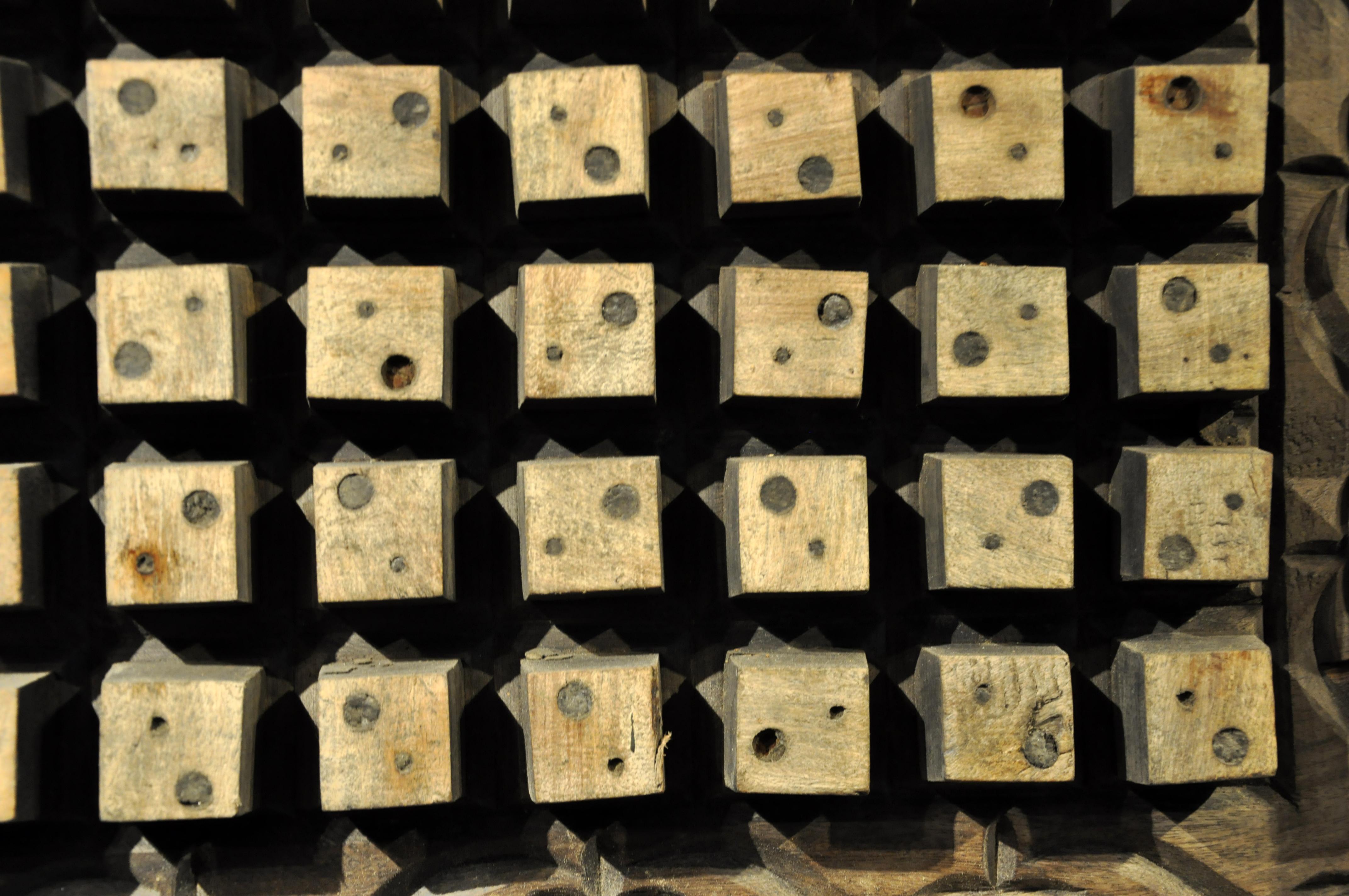 Set of Six Wooden Cement Molds 12