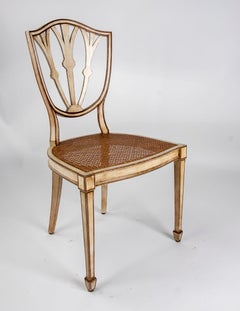 Set of six Wooden Chairs with Slatted Seats