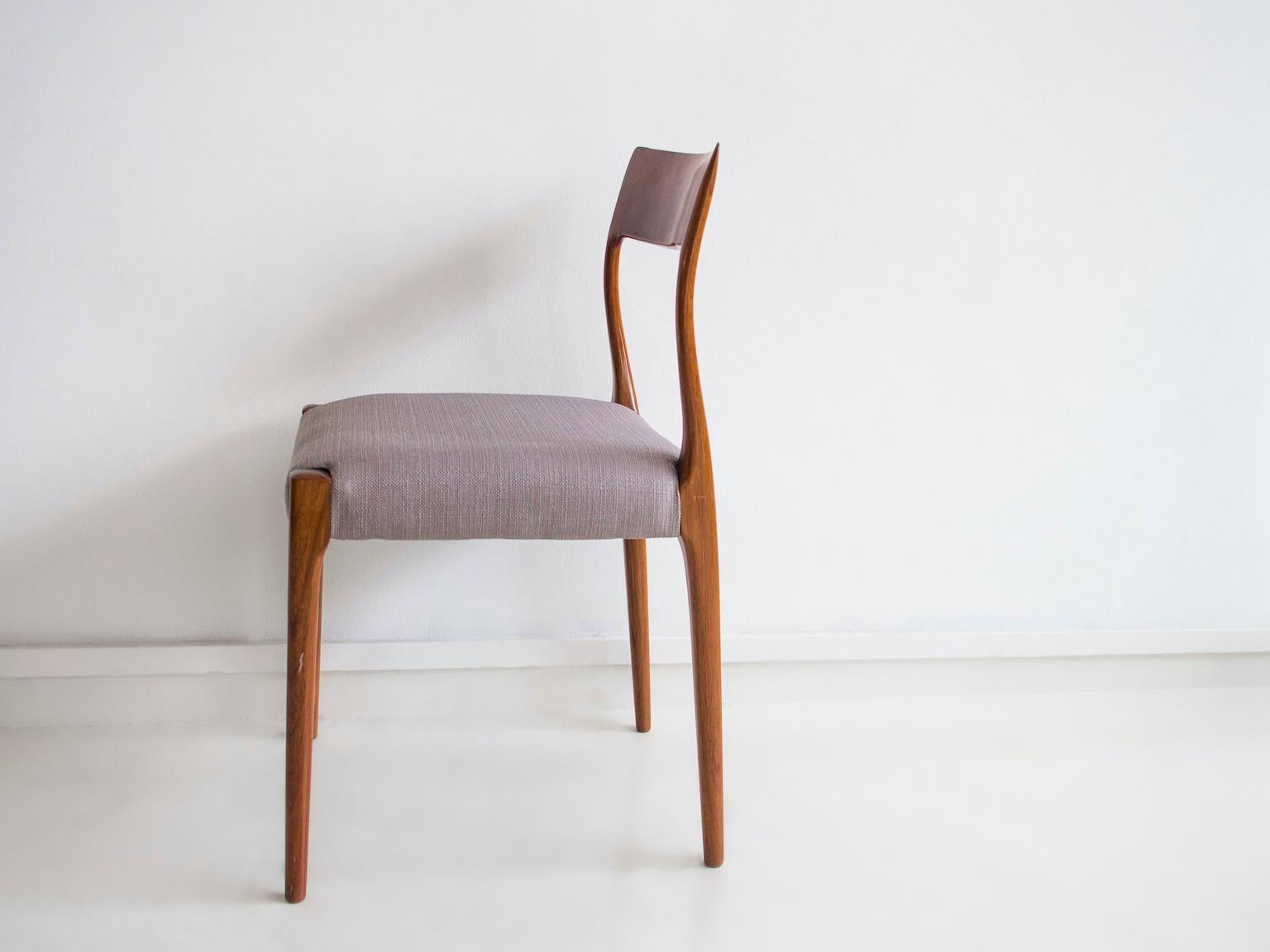 Set of Six Wooden Danish Modern Dining Chairs 5