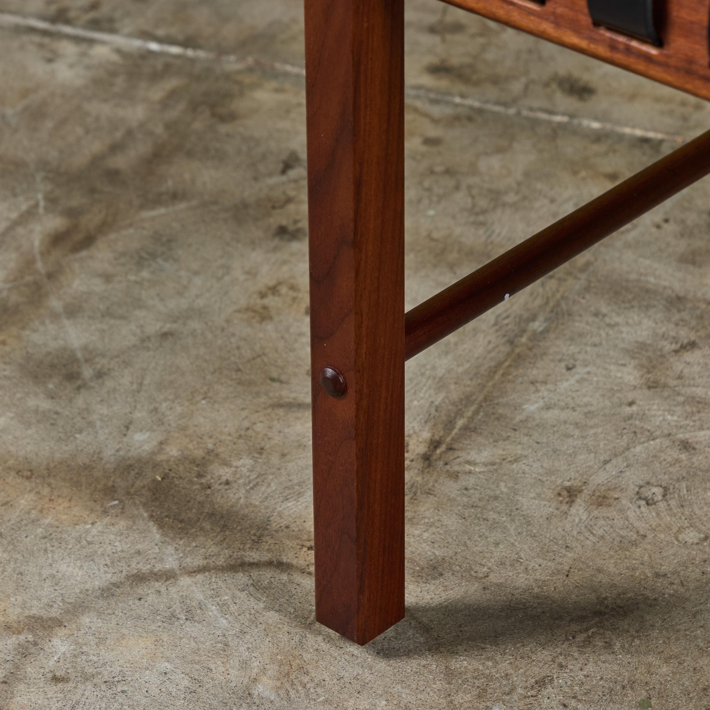 Set of Six Woven Leather Dining Chairs by Robert Baron for Glenn of California 8