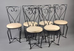 Set Of Six Wrought Iron Chairs