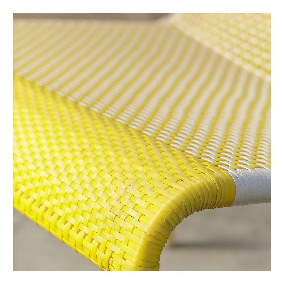 yellow resin chairs