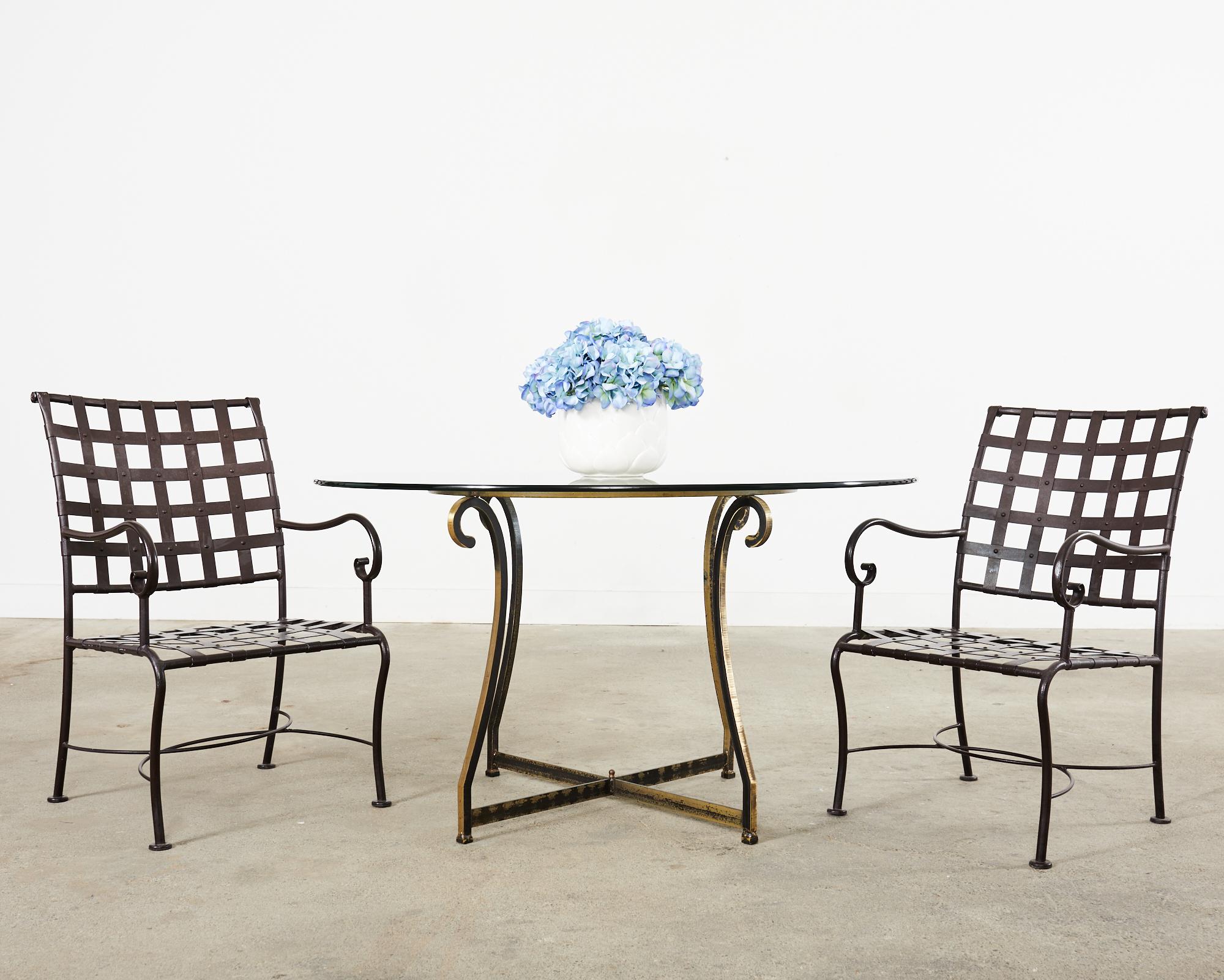 Ensemble de seize chaises de salle à manger de jardin Brown Jordan, style Florentine en vente 2