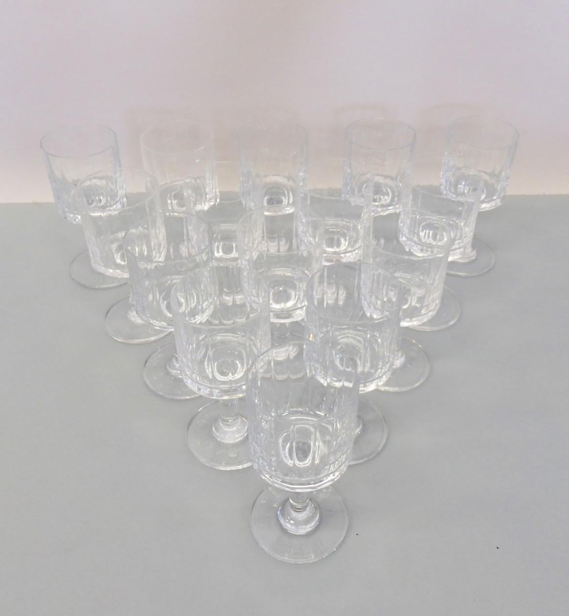 Juego de dieciséis vasos de agua Dansk French JHQ Gustav Goblets Moderno de mediados de siglo en venta