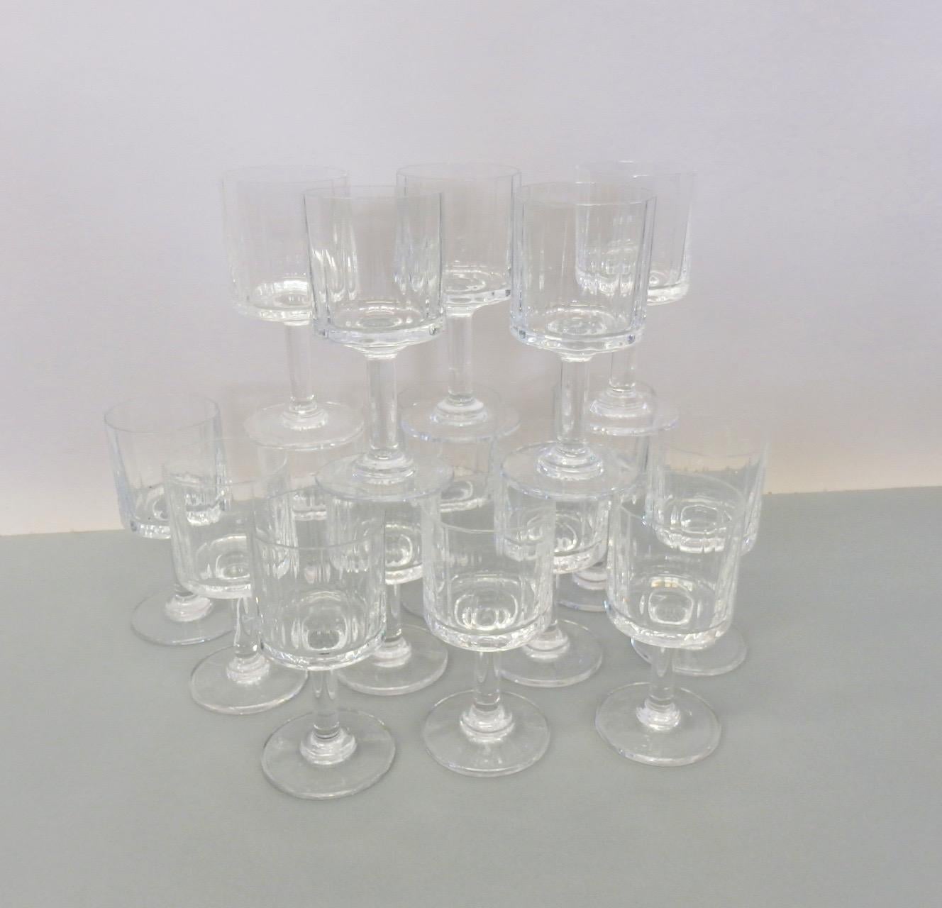 Late 20th Century Set of Sixteen Dansk French JHQ Water Glasses Gustav Goblets For Sale