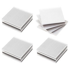 Set of Sixteen Fin Coasters from Souda, In Stock, Silver