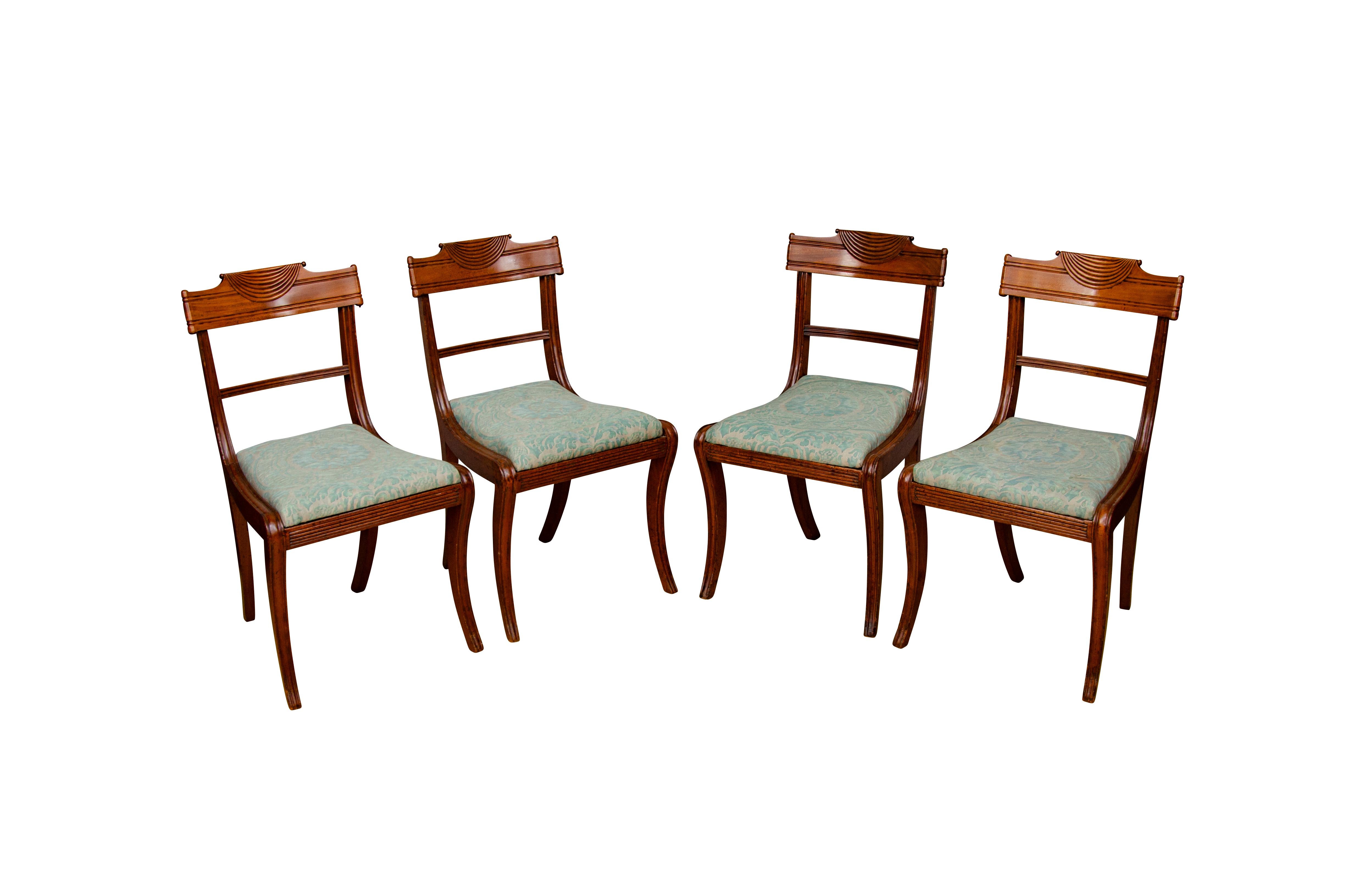 Set of Sixteen Regency Mahogany Dining Chairs 8