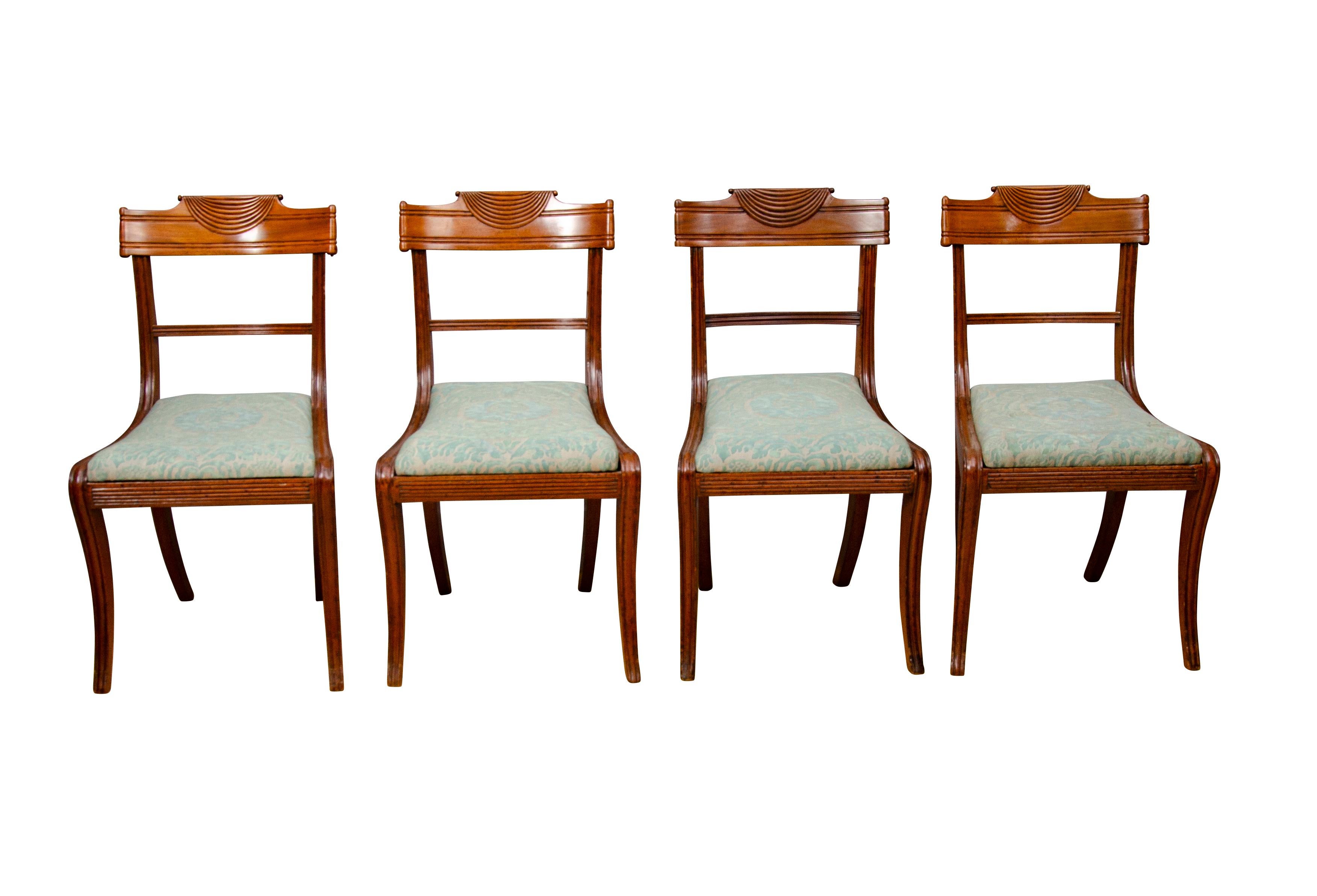 Set of Sixteen Regency Mahogany Dining Chairs 9
