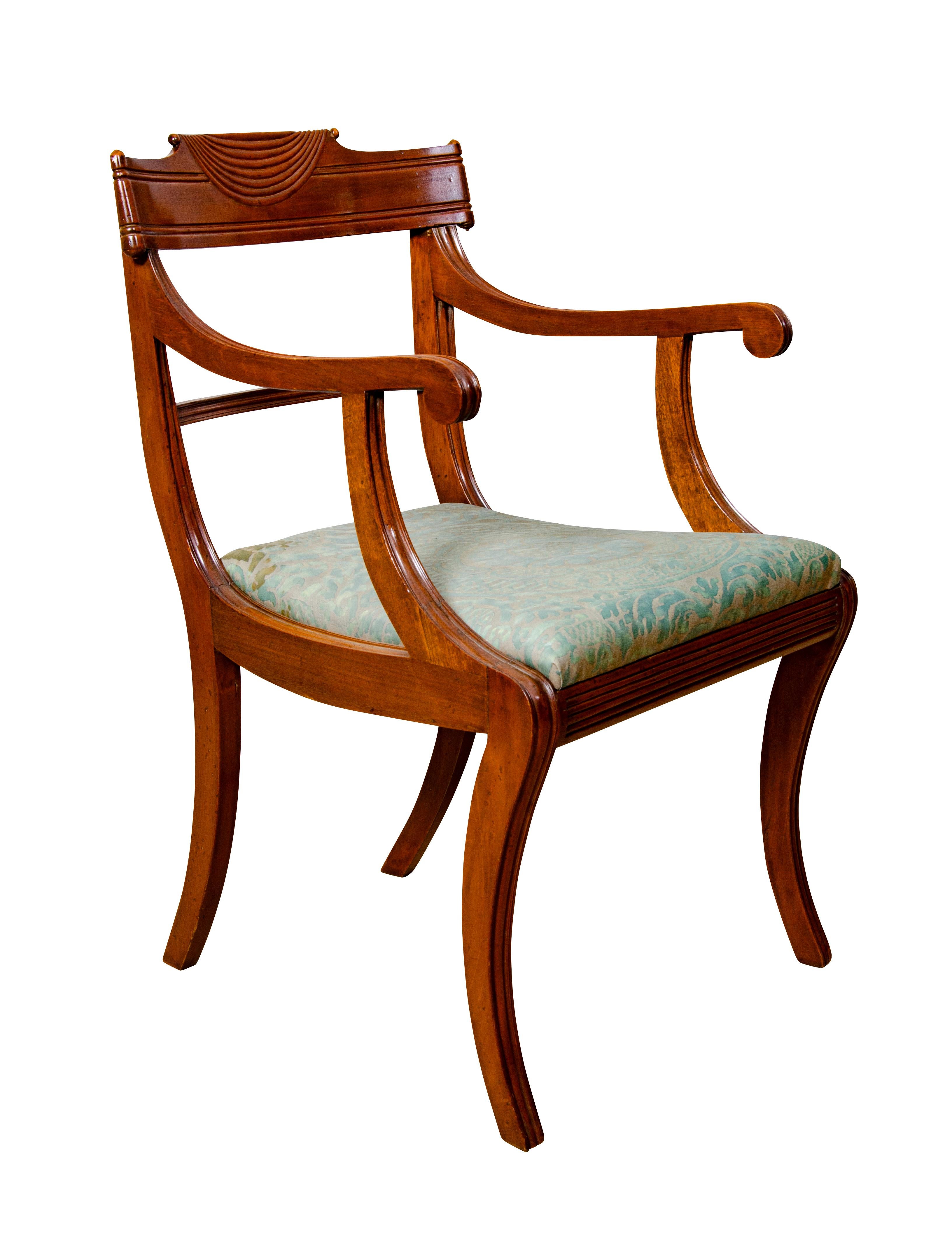 Set of Sixteen Regency Mahogany Dining Chairs In Good Condition In Essex, MA