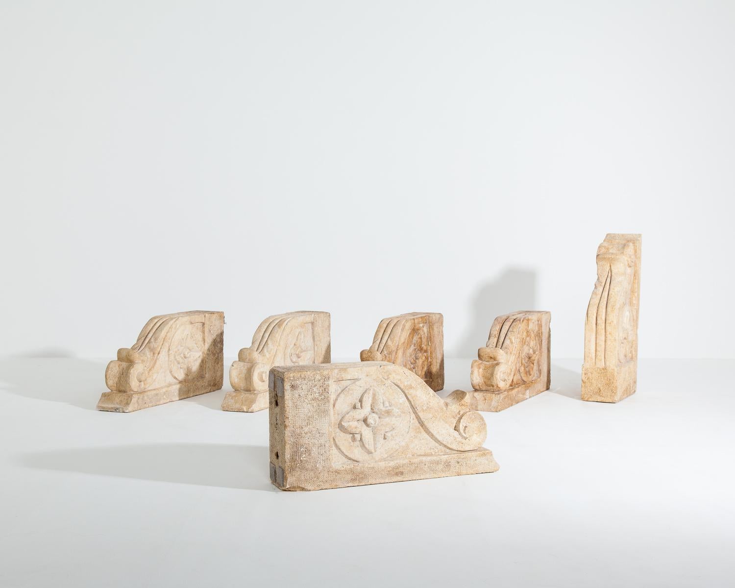 Set of Large 18th-19th Century Stone Corbels, Architectural Antiques 4